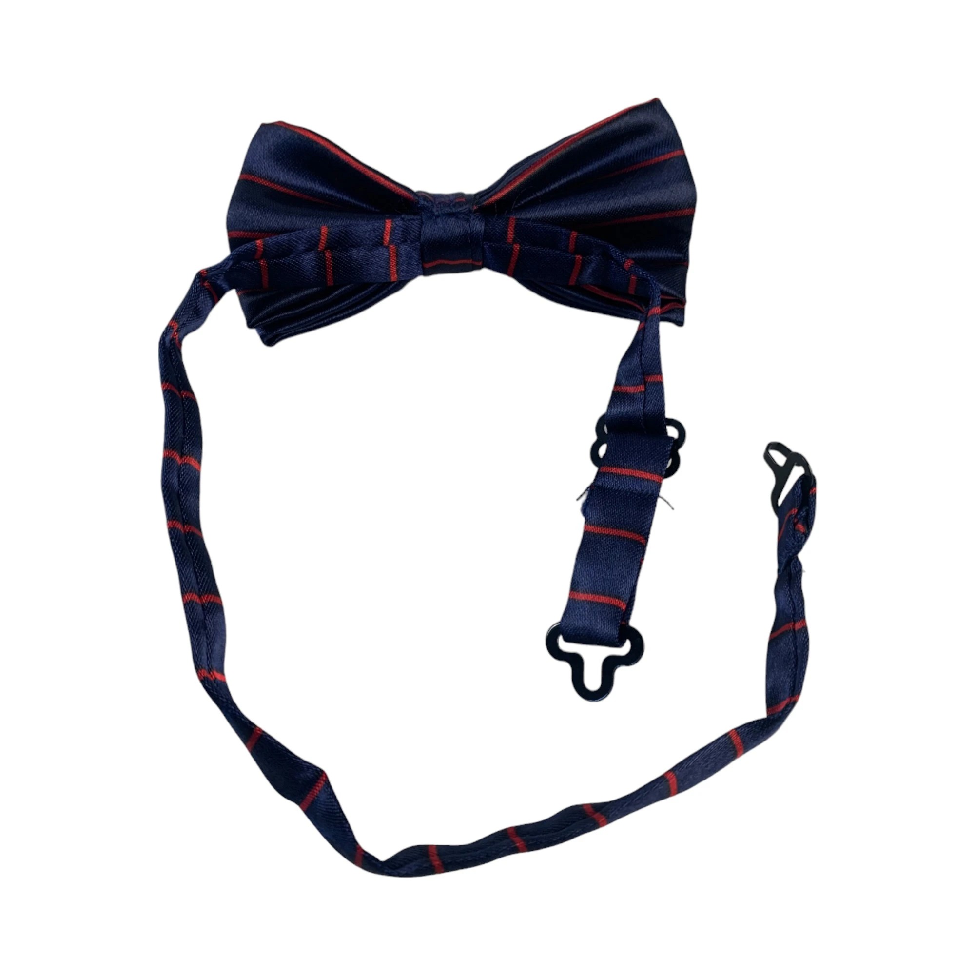 3 Zasel Boys Navy With Red Stripes Patterned Bow Tie - Multi, 3 of 5