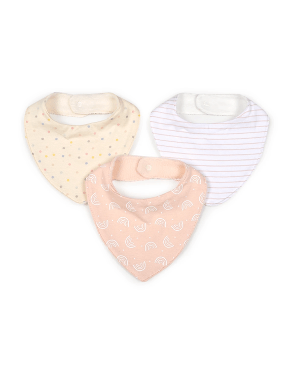 3 Pack Bandana Bibs - Rainbow