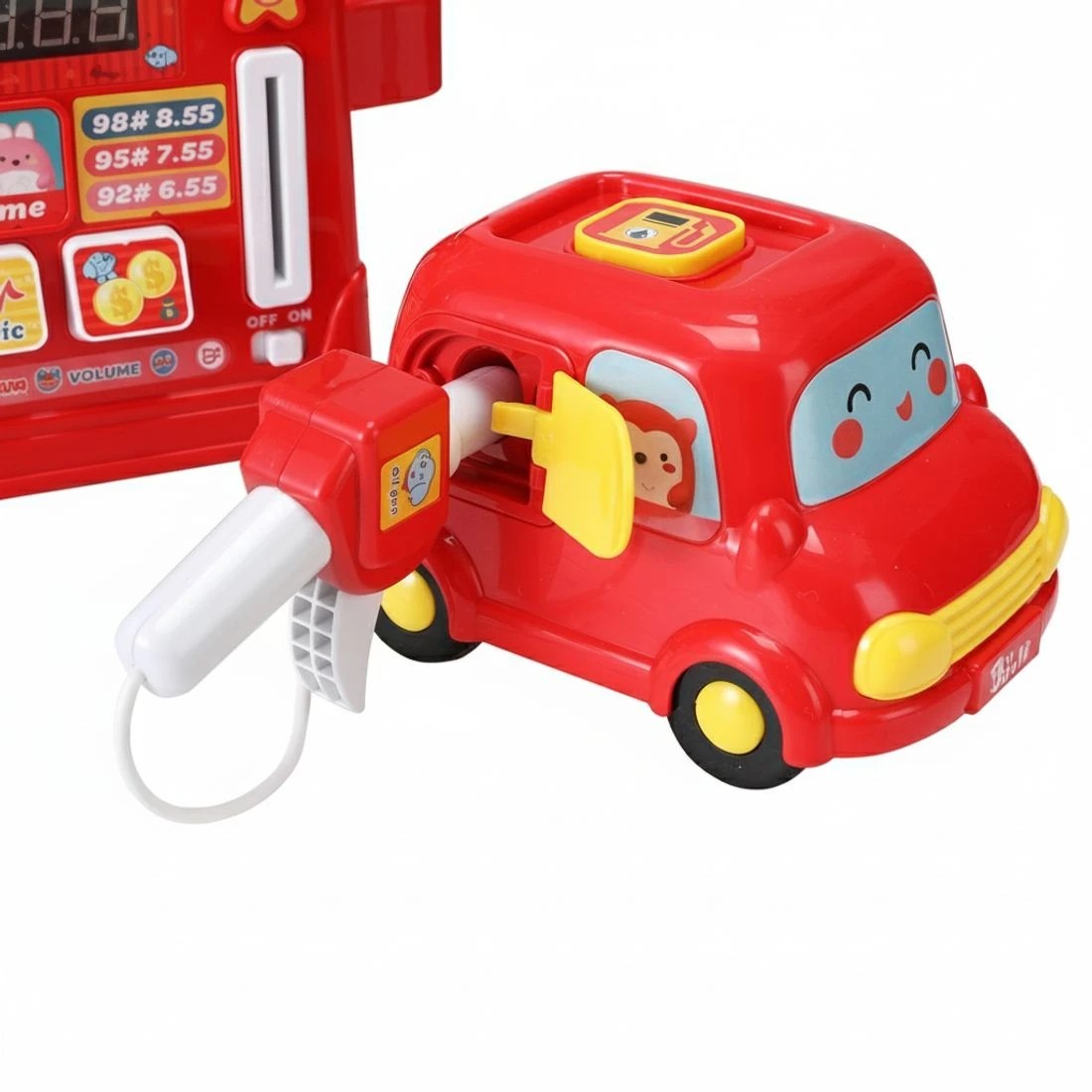 4 Keezi Kids Gas Petrol Station Pumper Pretend Play Toys Car Music Card - Red, 4 of 4