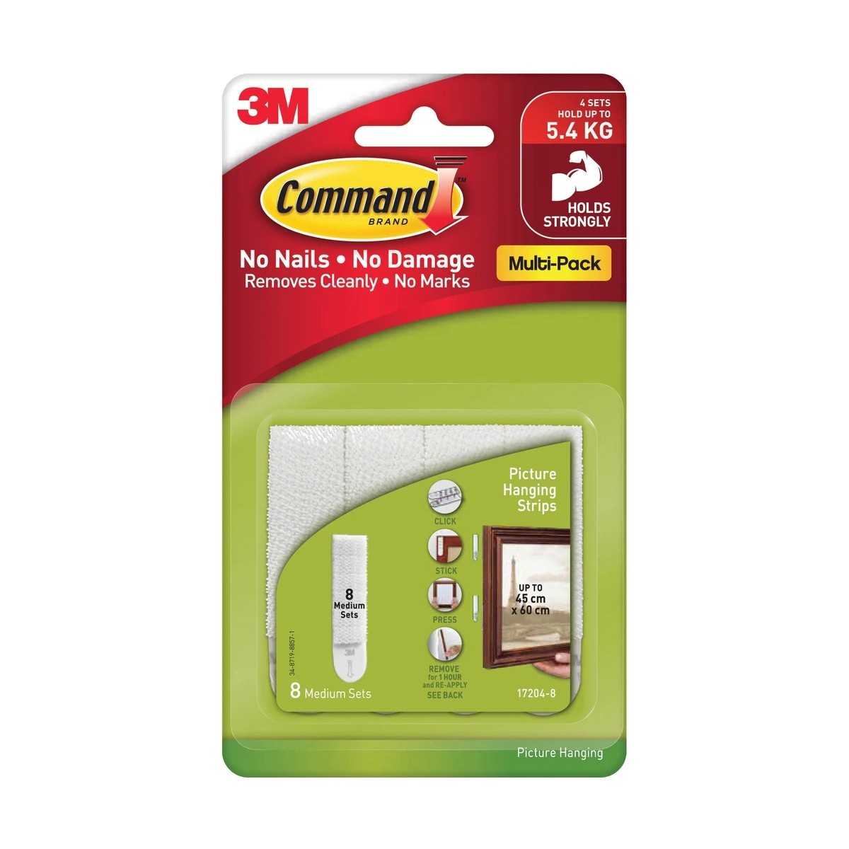 1 3M Command Picture Hanging Strips - Medium