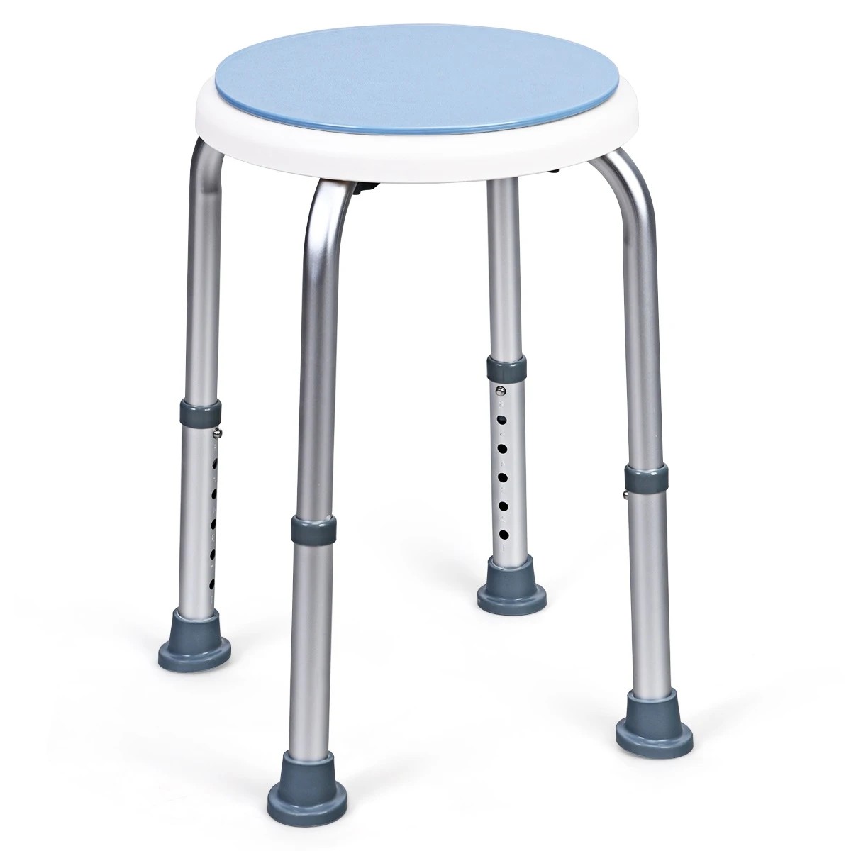 1 Costway 360° Rotating Shower Stool Aluminum Bath Chair for Senior, 1 of 9