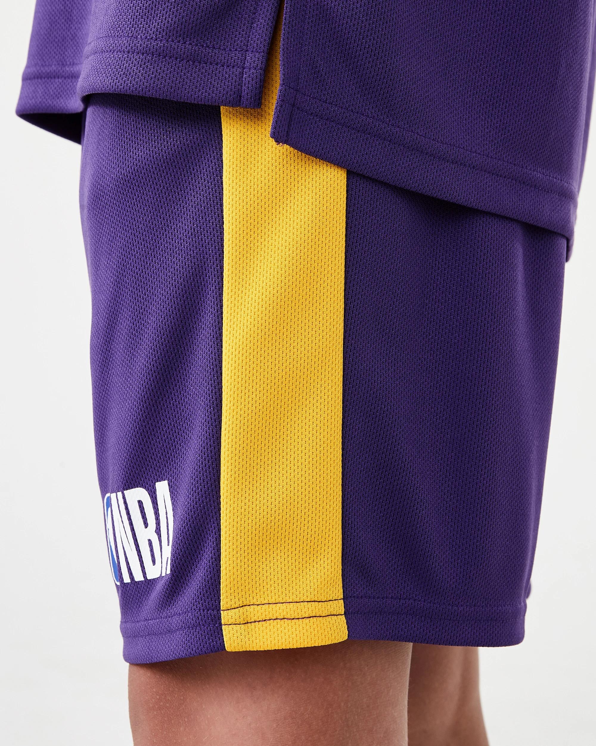 6 Official NBA Kids Mesh Shorts PURPLE LAKERS, 6 of 8
