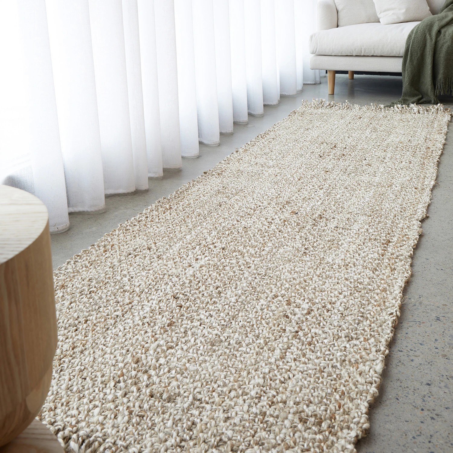 1 Common Ground Rugs Kingsley Parker 400x80cm - Large Runner Hand Loomed Jute Rug - Charcoal, 1 of 6