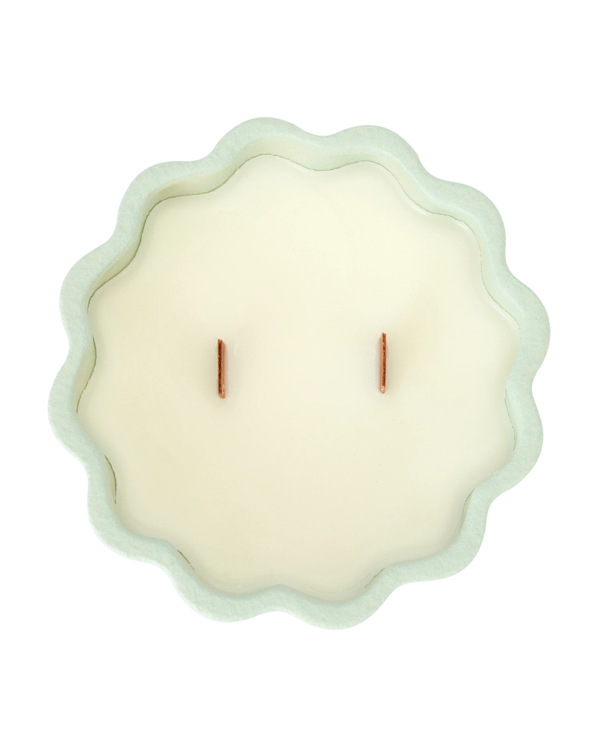 3 Sage Wave Pedestal Ceramic Candle, 3 of 6