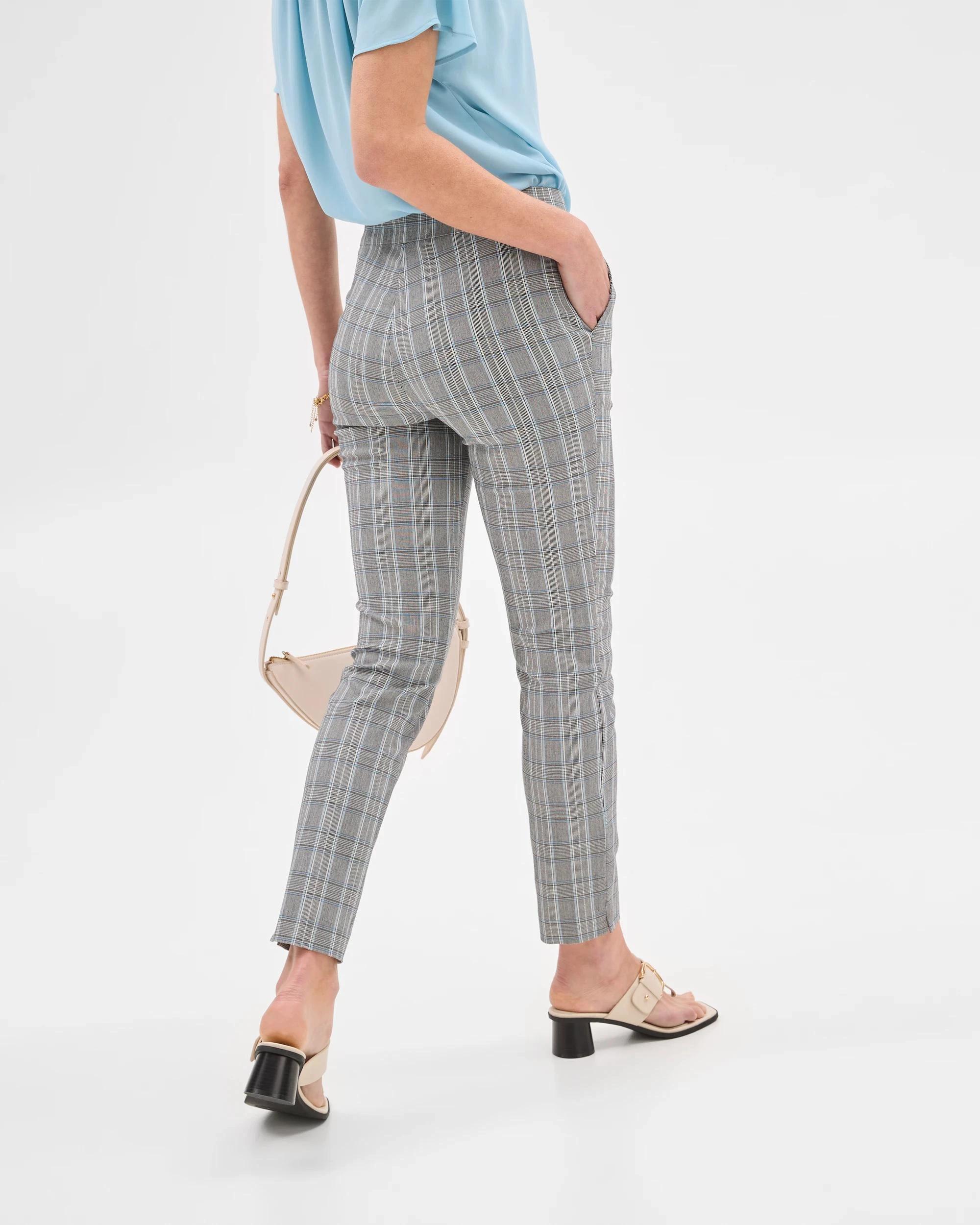 5 Preview Carrie Bengaline Ankle Length Skinny Pants GREY CHECK, 5 of 6