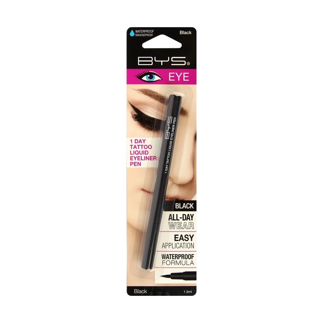 1 BYS 1 Day Tattoo Liquid Eyeliner Pen - Black, 1 of 1