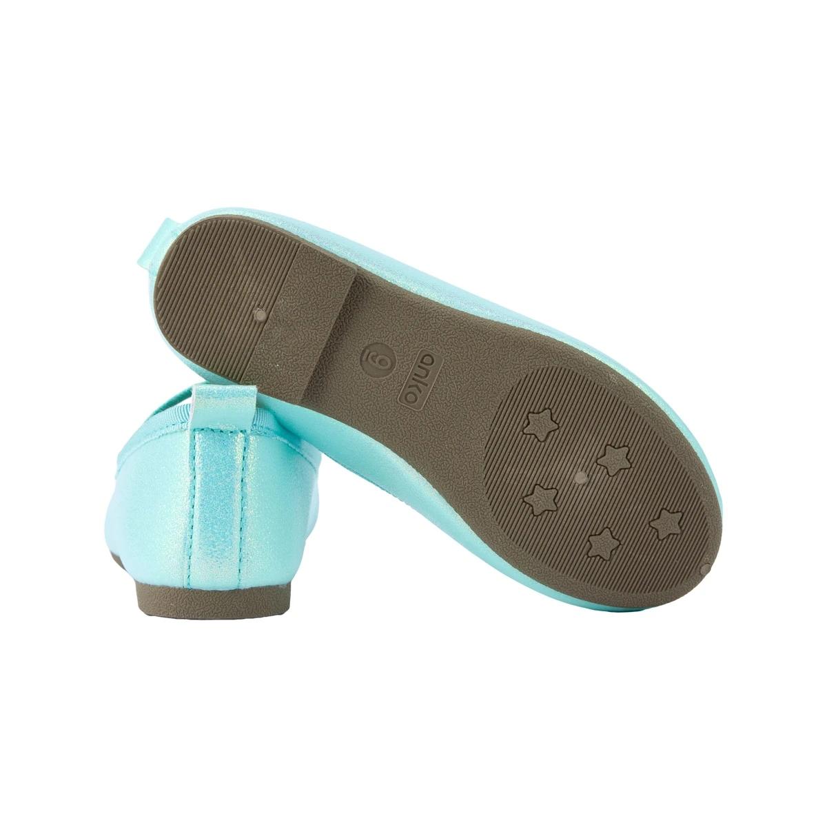 5 Junior Glitter Flats Aqua, 5 of 5