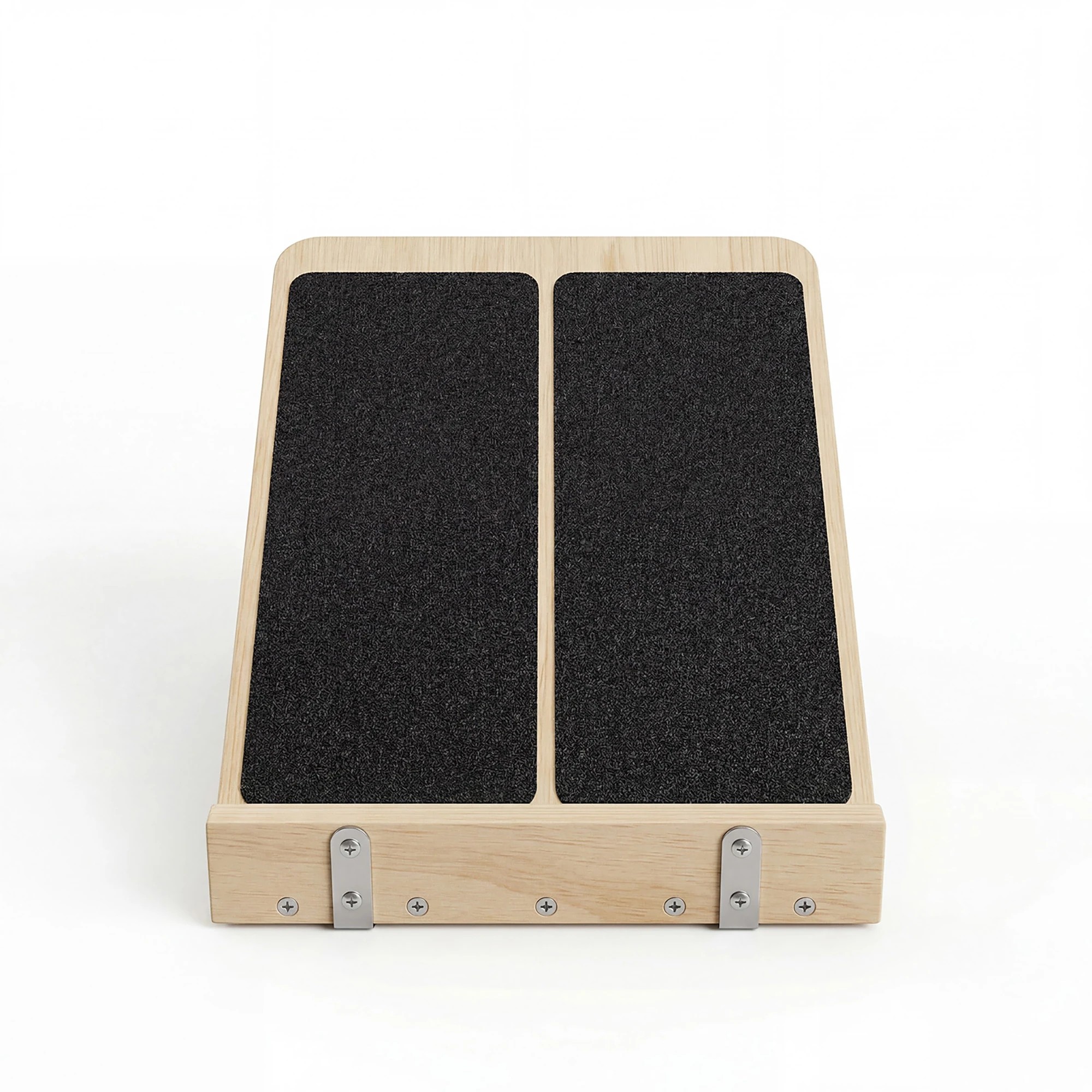 2 Centra Wooden Balance Board Natural Color 4 Position Incline Calf Stretcher With Side Handle, 2 of 5