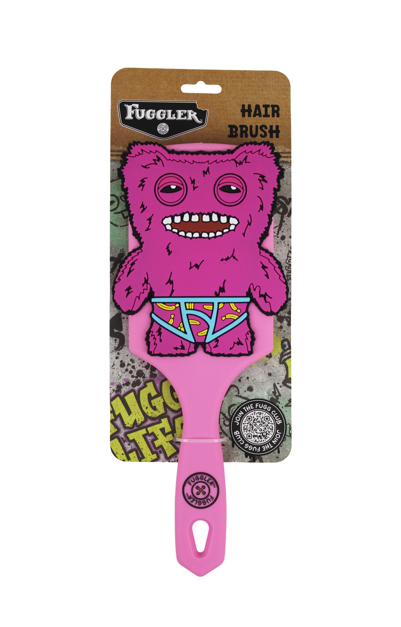 1 Fuggler Paddle Hairbrush - Pink, 1 of 4