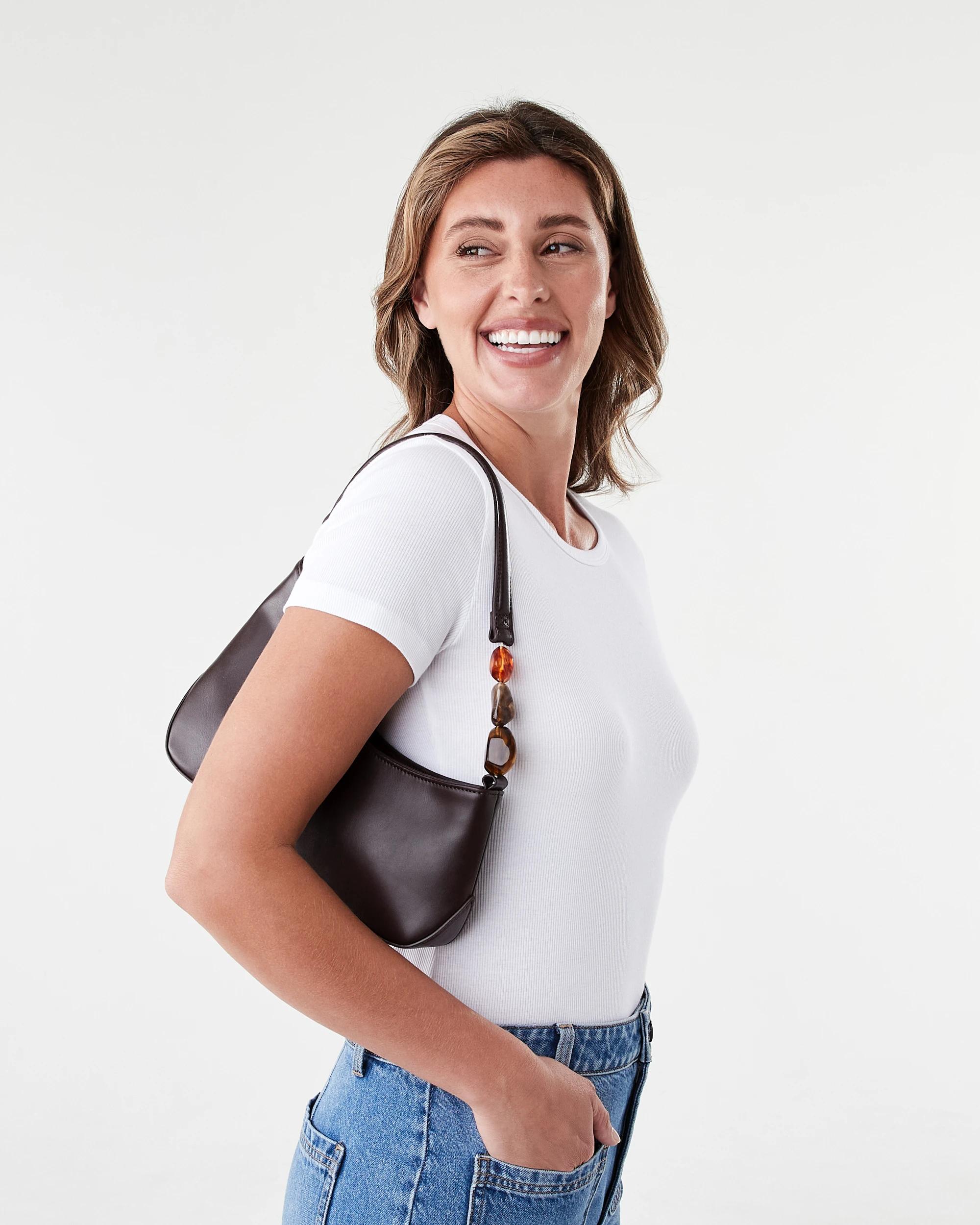 4 Curved Shoulder Bag Choc Plum, 4 of 4