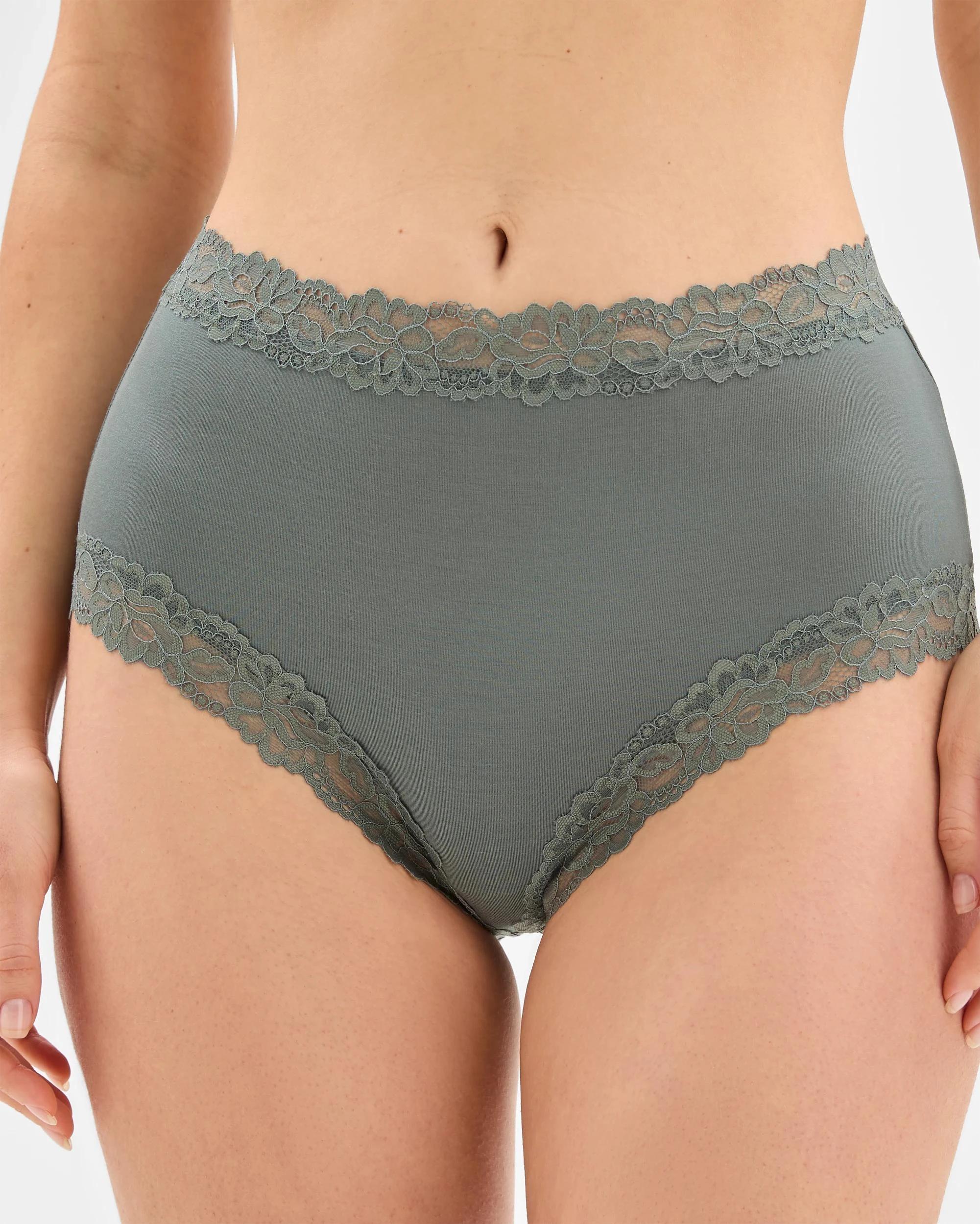 2 Target Womens Modal and Lace Full Briefs 2 Pack BLASAM/CHINOIS GREEN, 2 of 4