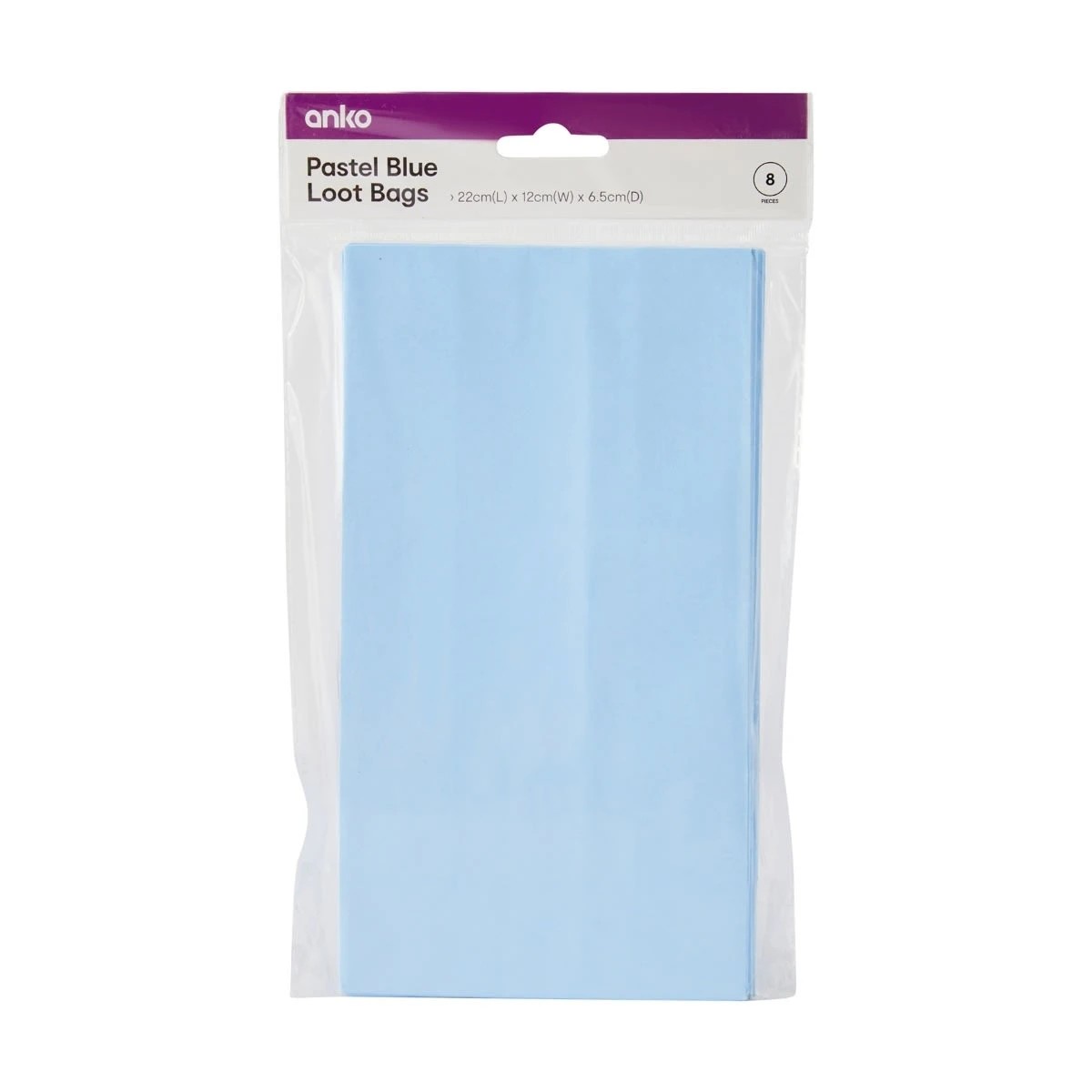 6 8 Piece Loot Bags - Pastel Blue, 6 of 6