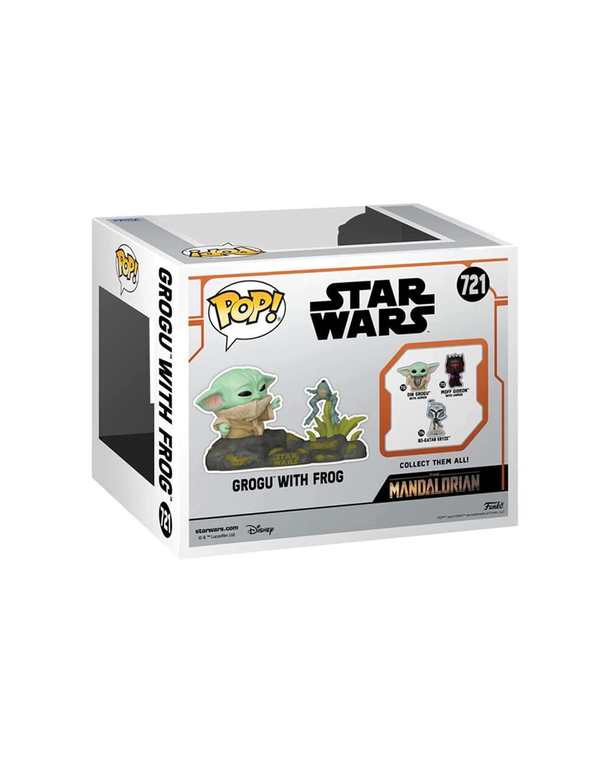 3 Star Wars Grogu Deluxe Pop Vinyl Figure 3.8 Inches Bobblehead - Includes Frog
 - multi, 3 of 3