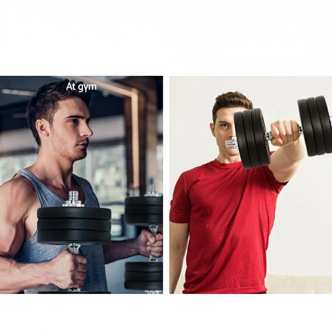 6 Everfit 35kg Dumbbell Set Weight Plates Dumbbells Lifting Bench - Black, 6 of 6