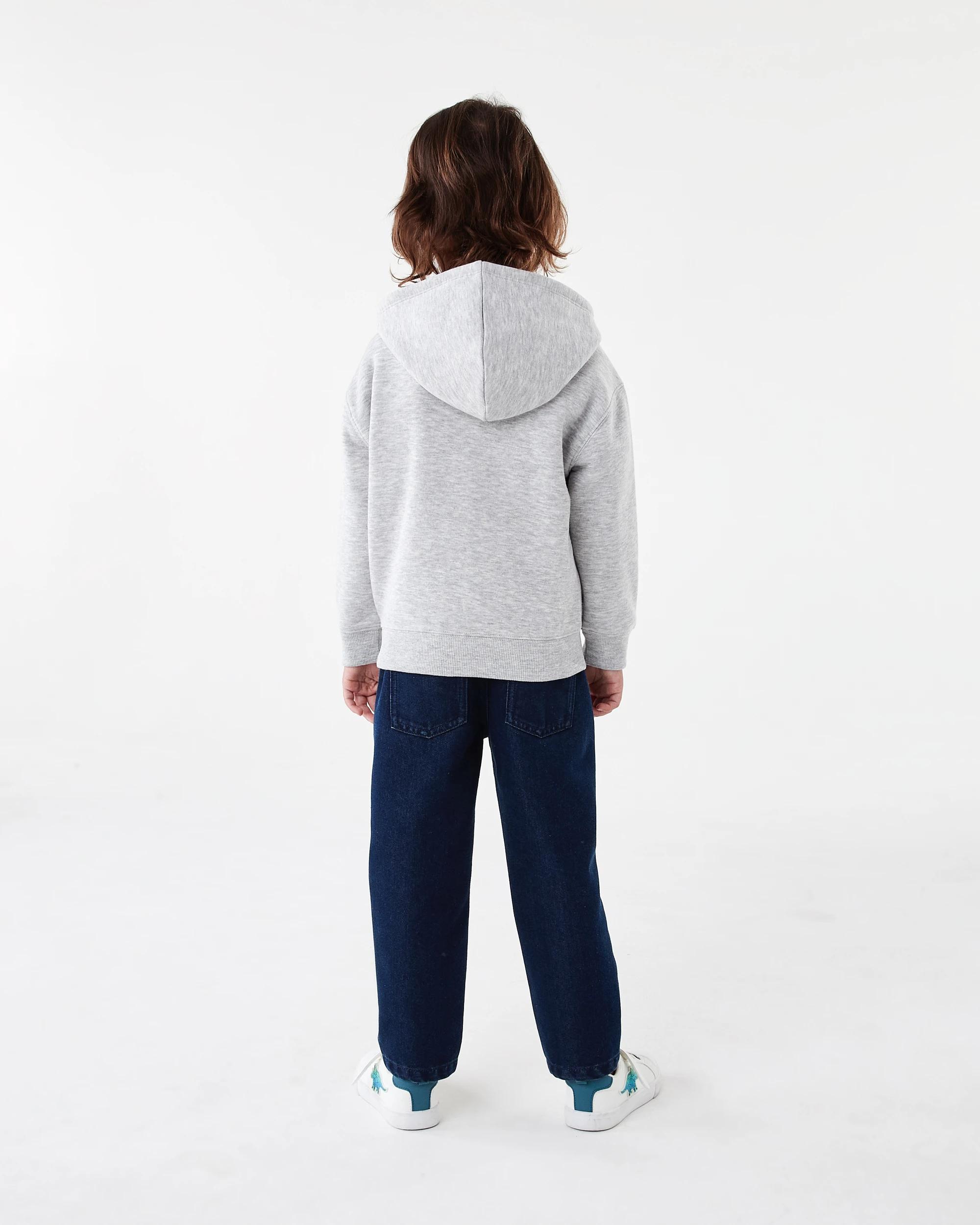 8 Plain Zip Through Hoodie Kgry Marle, 8 of 8