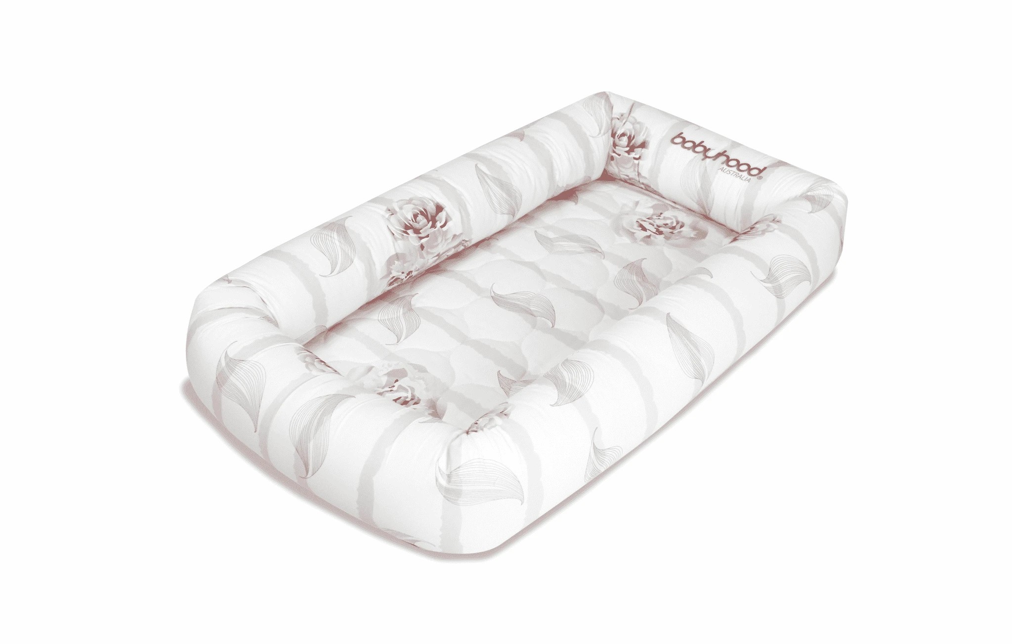 2 Babyhood Organic Breathe Eze Cosy Crib - White Leaf, 2 of 2