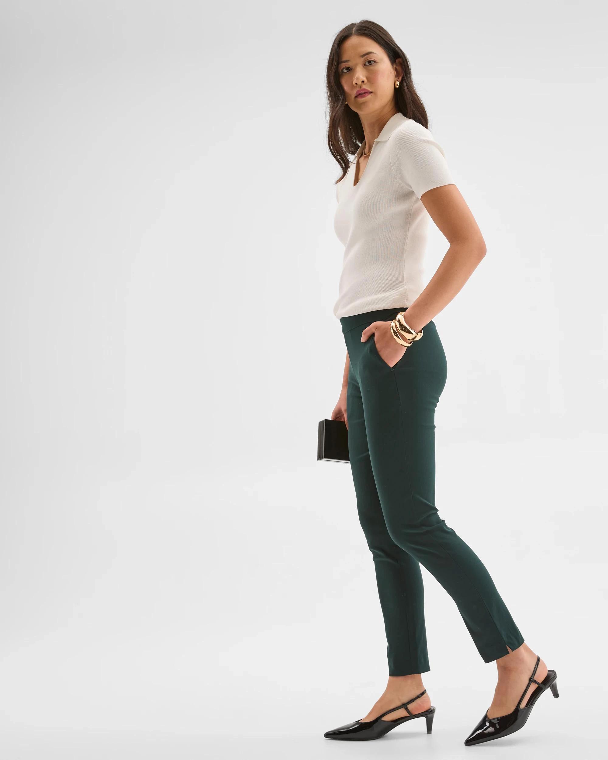 5 Preview Carrie Bengaline Ankle Length Pants MID JADE, 5 of 7