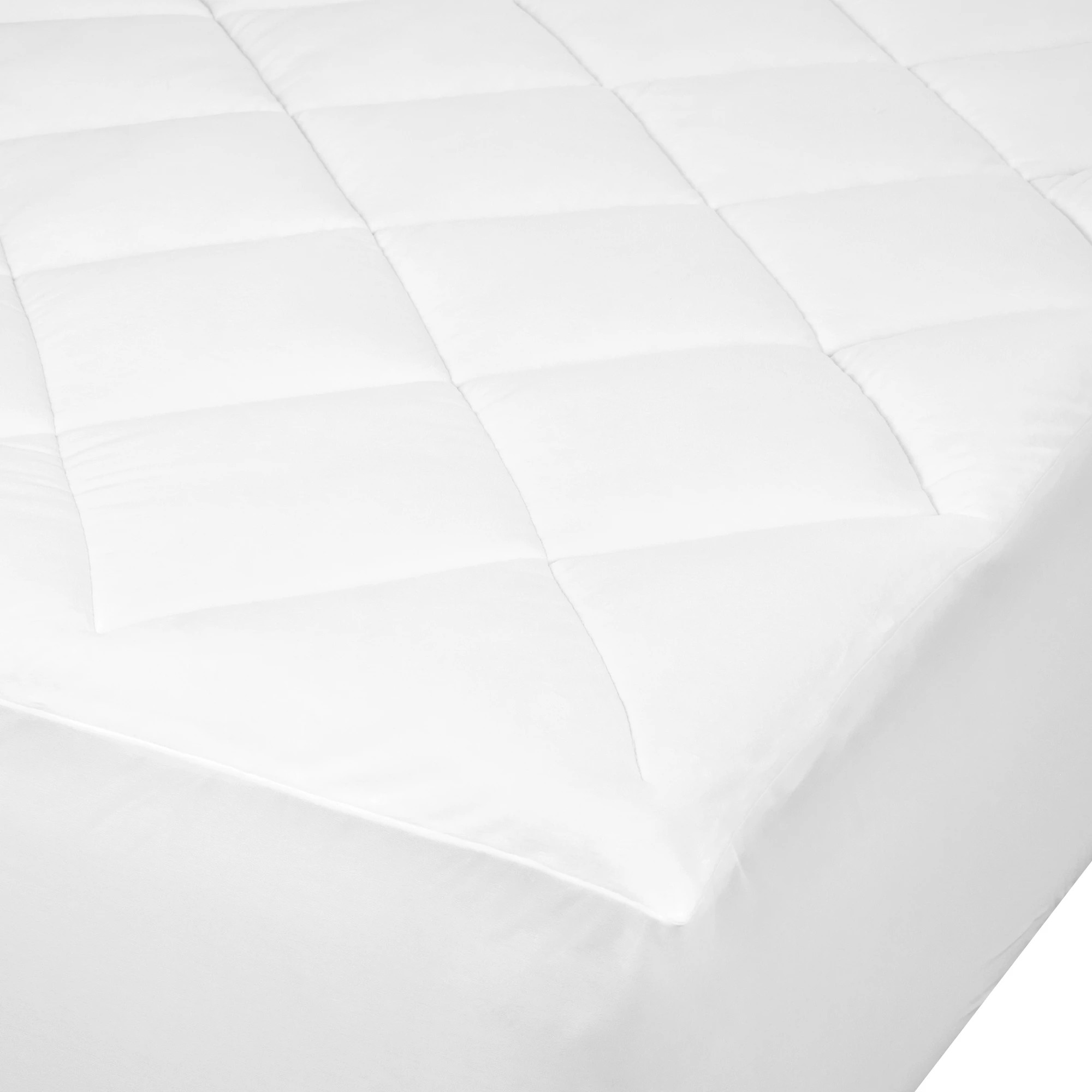 6 Reversible Plush Mattress Topper - King Bed, White, 6 of 7