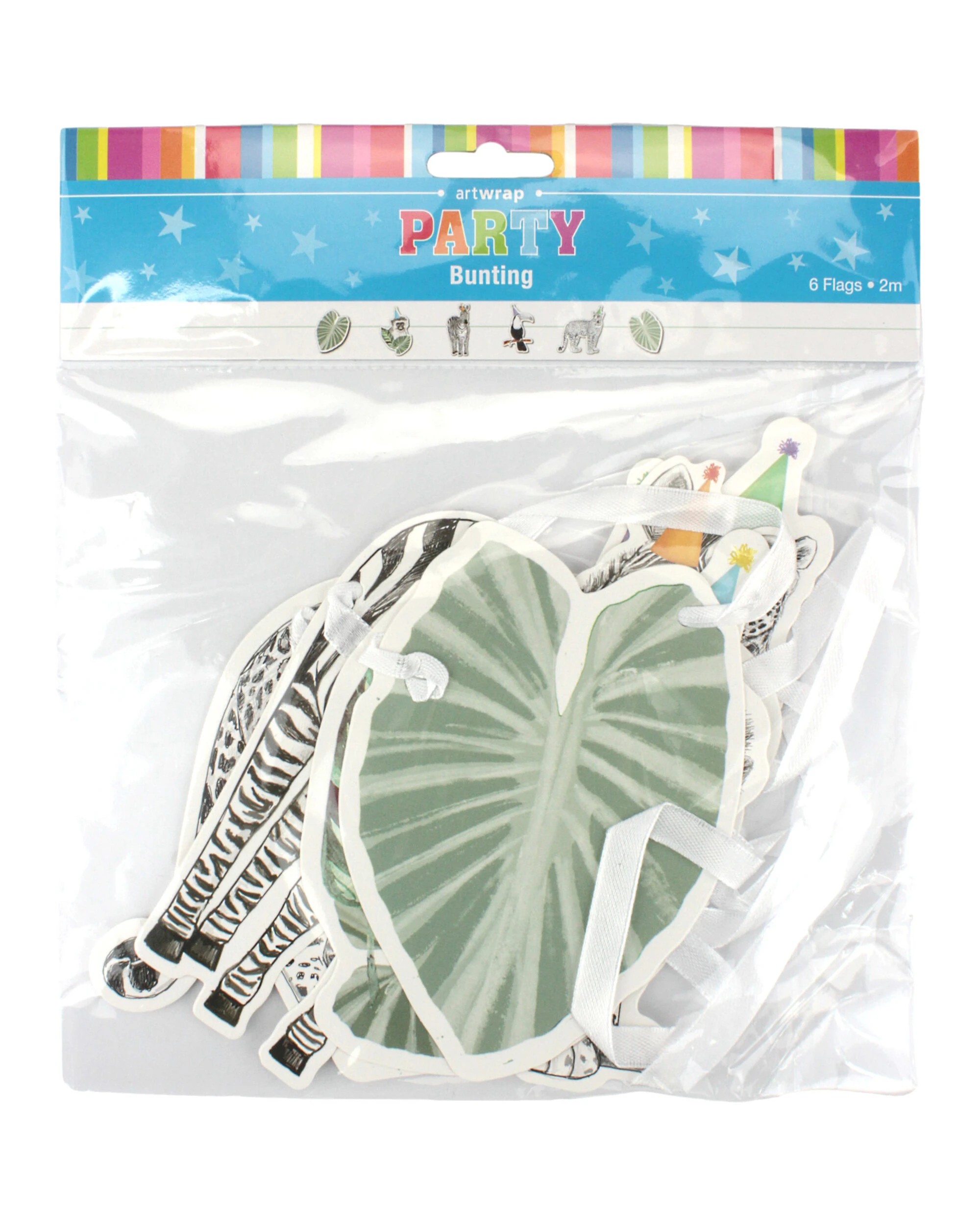 2 Artwrap Wild Jungle Party Garland Banner - Multi, 2 of 2