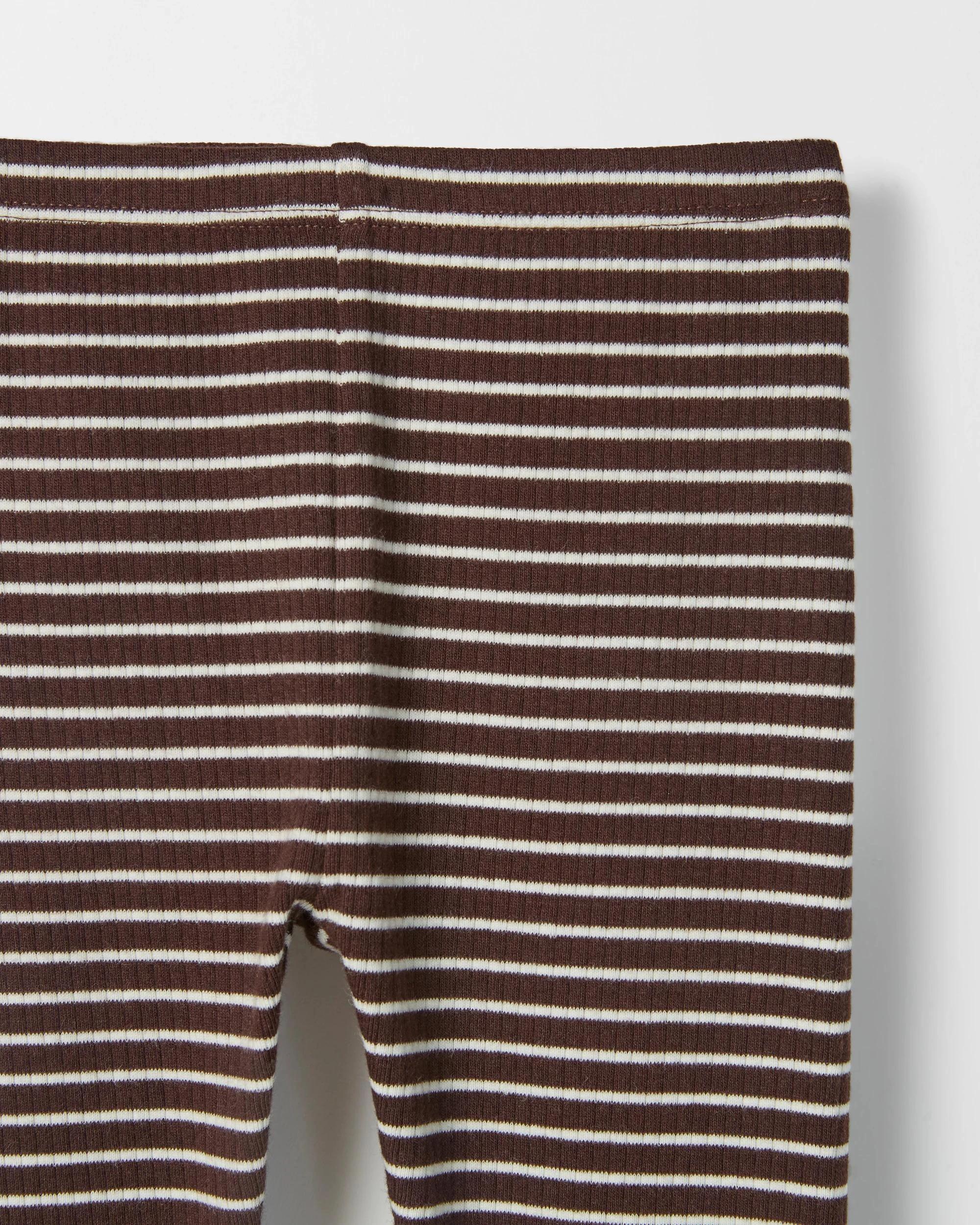 2 Target Baby Baby Organic Cotton Ribbed Leggings STRIPE BROWN, 2 of 2