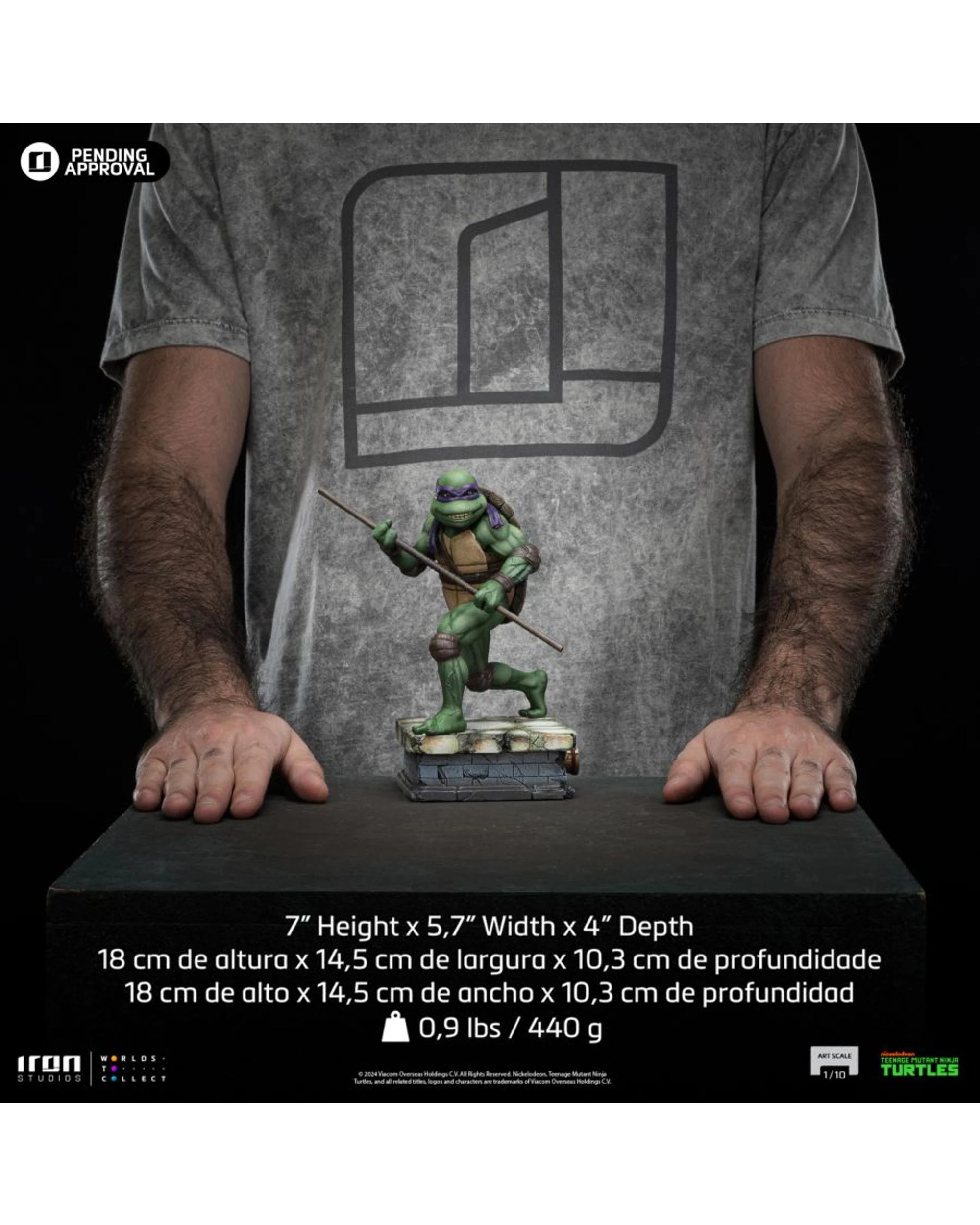 10 Teenage Mutant Ninja Turtles 90s Donatello 1:10 Scale Statue, 10 of 10