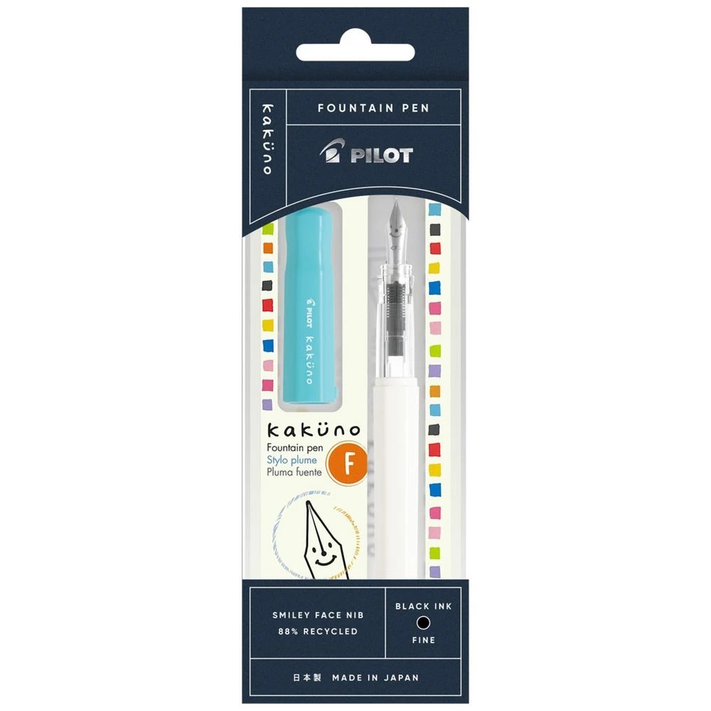 1 PILOT Kakuno BegreeN Fountain Pen Fine Soft Blue, 1 of 5