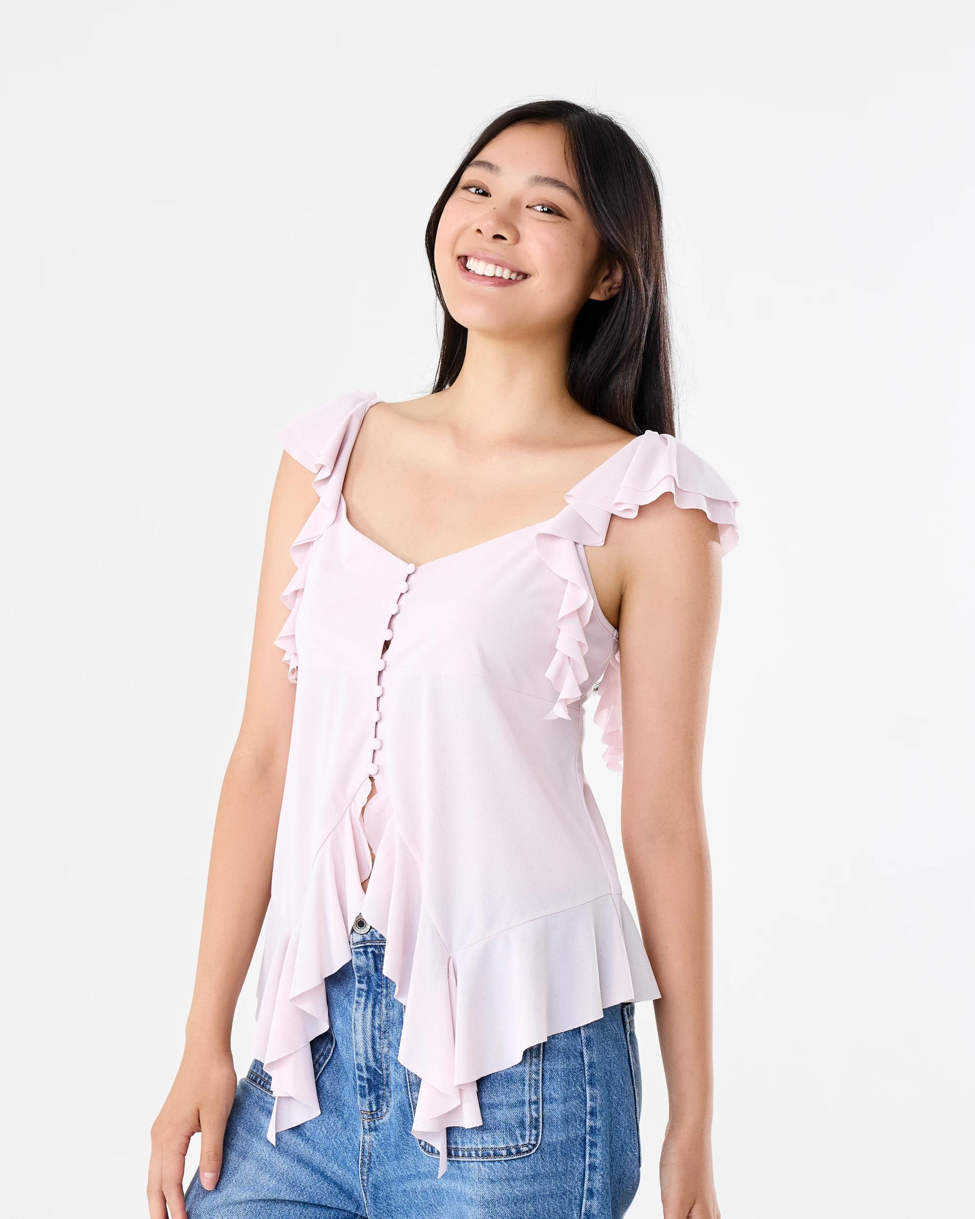 2 Sleeveless Ruffle Top Soft Prpl, 2 of 7