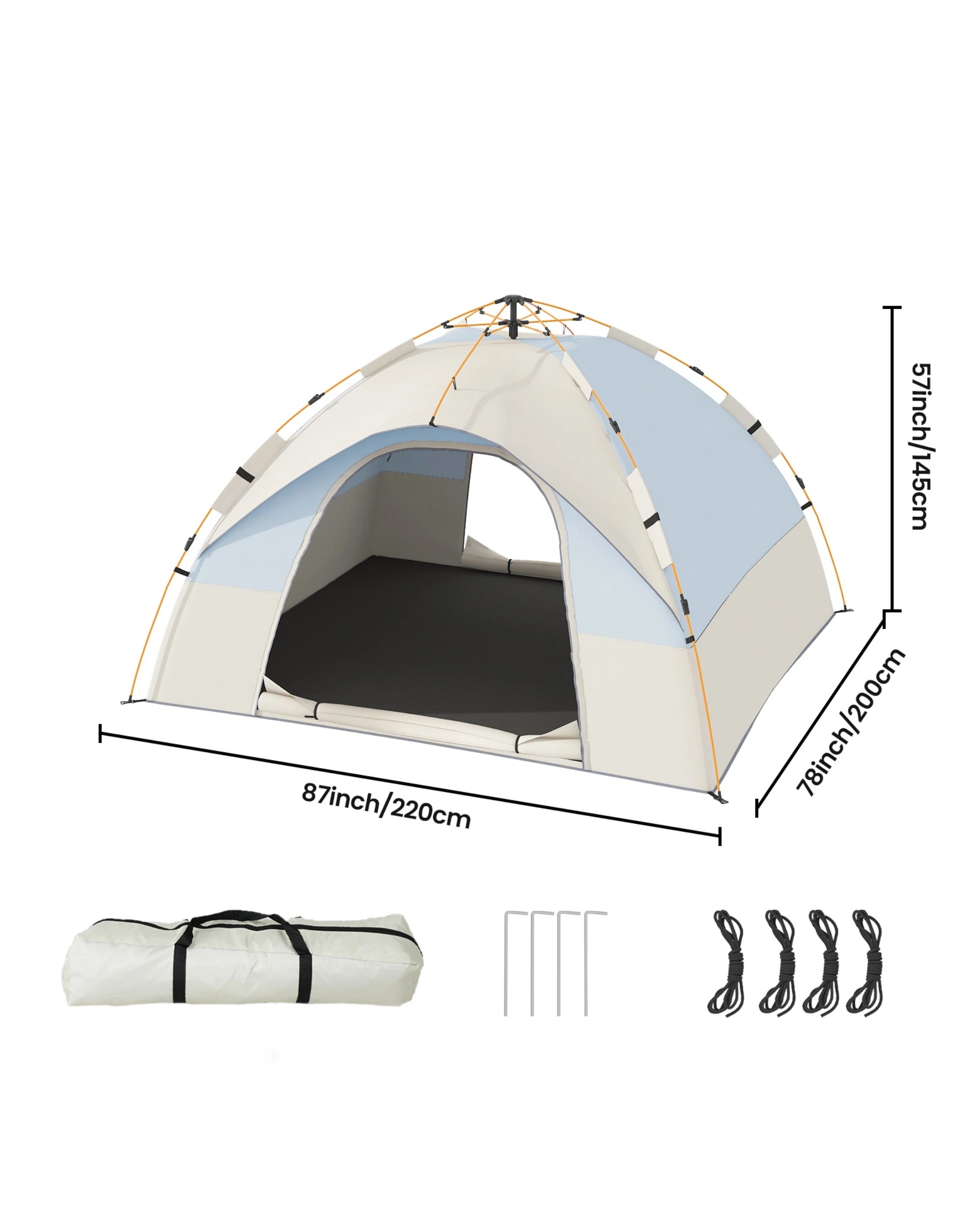 5 Advwin Pop-Up Camping Tent 3-4 Person Outdoor Beach -Beige, 5 of 8