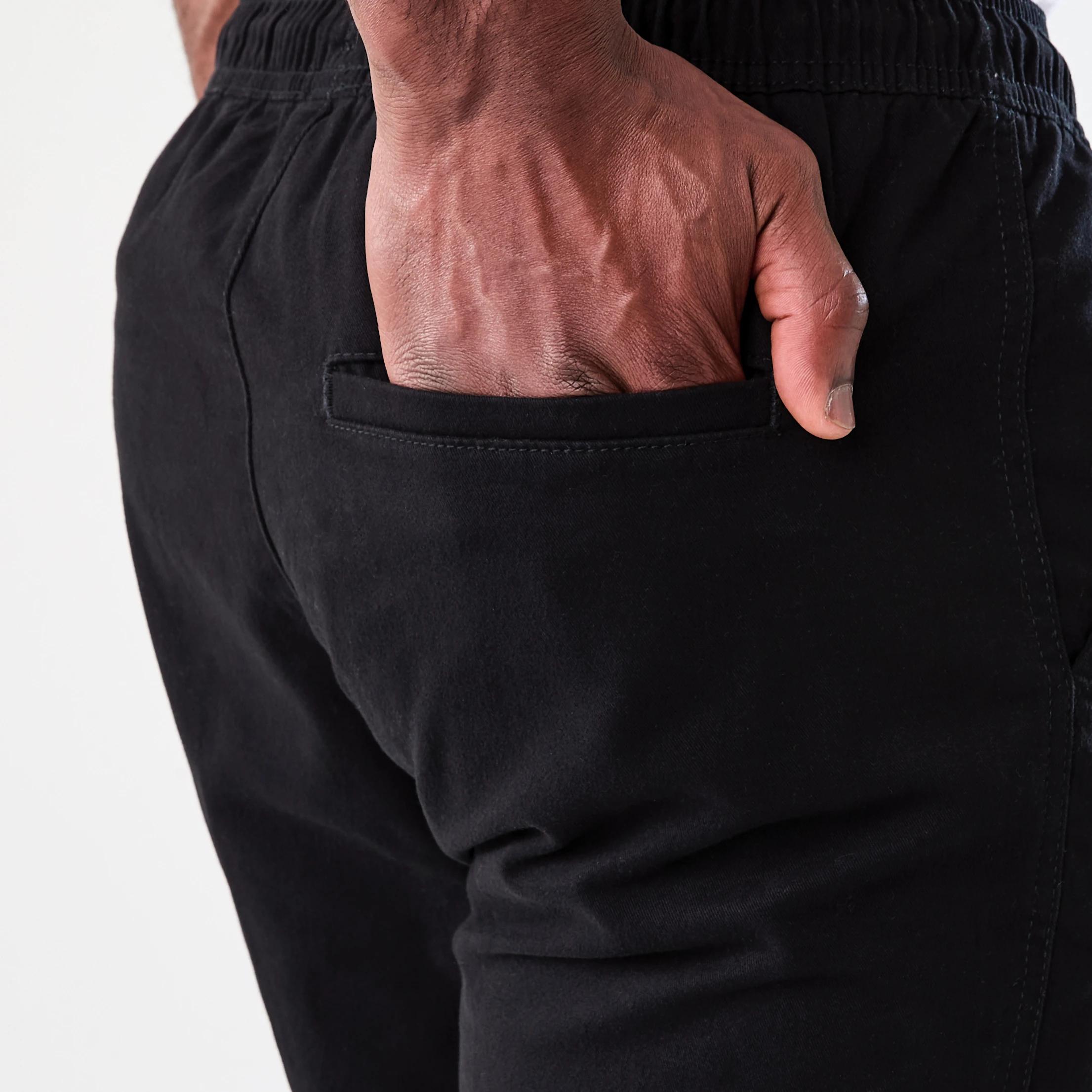 5 Elastic Waist Cuffed Joggers Black, 5 of 7