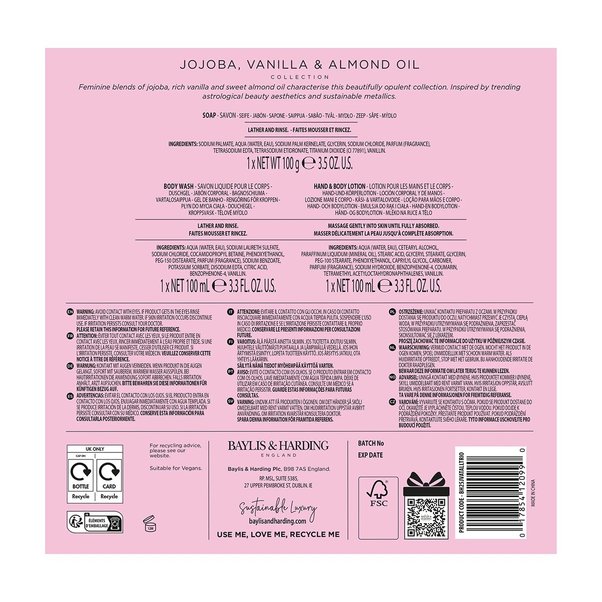 4 Baylis & Harding Signature Collection - Jojoba, Vanilla and Almond Oil, 4 of 4