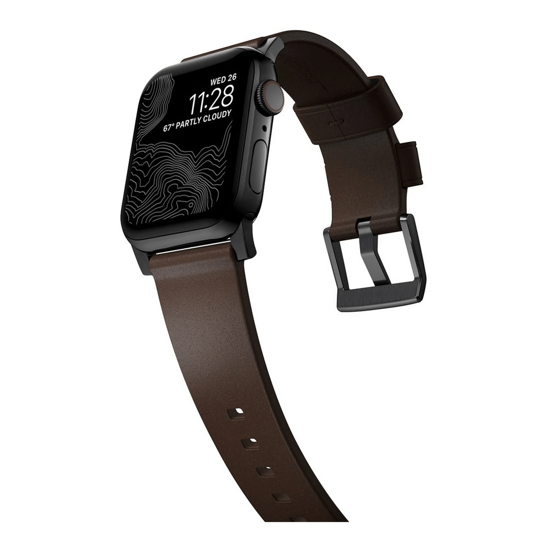 4 Nomad Apple Watch Band Leather 44-46mm Brown Black, 4 of 4