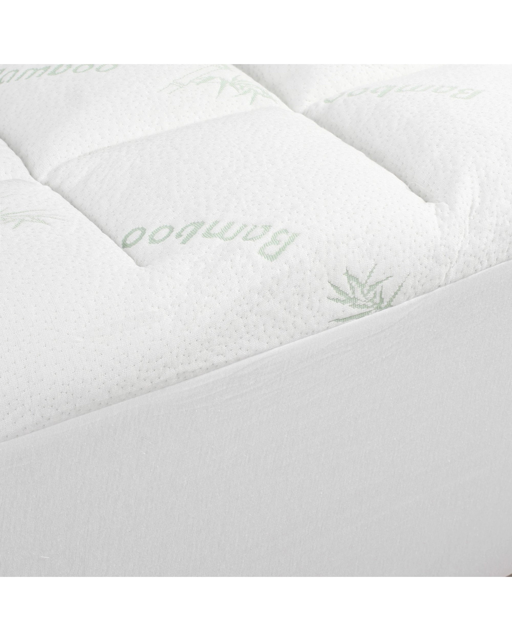 6 Dreamaker 1000GSM Bamboo Covered Ball Fibre Mattress Topper - Single Bed - White, 6 of 6