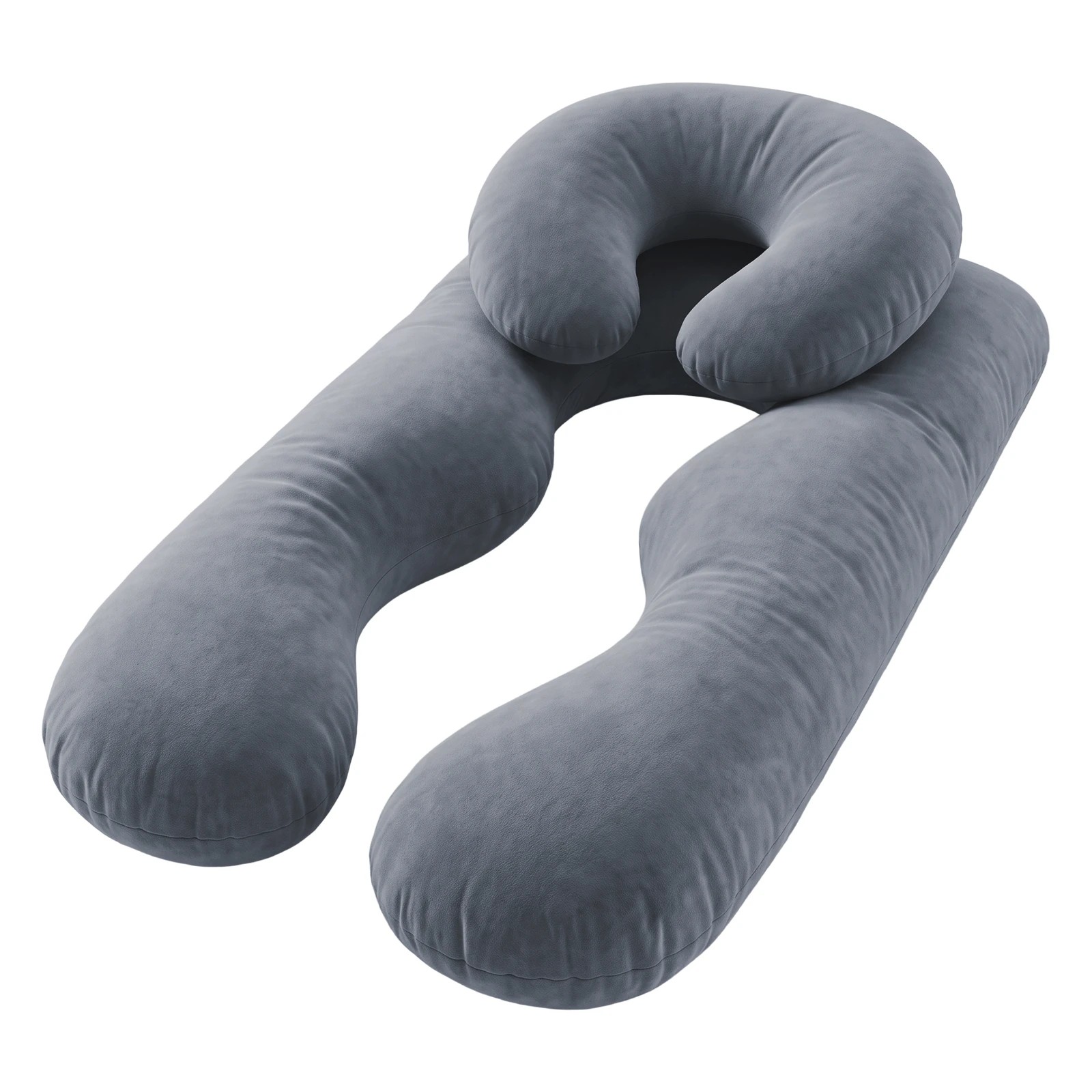 1 Advwin U-Shaped Body Pillows & C-Shape Set for Pregnancy Sleeping - Grey, 1 of 5