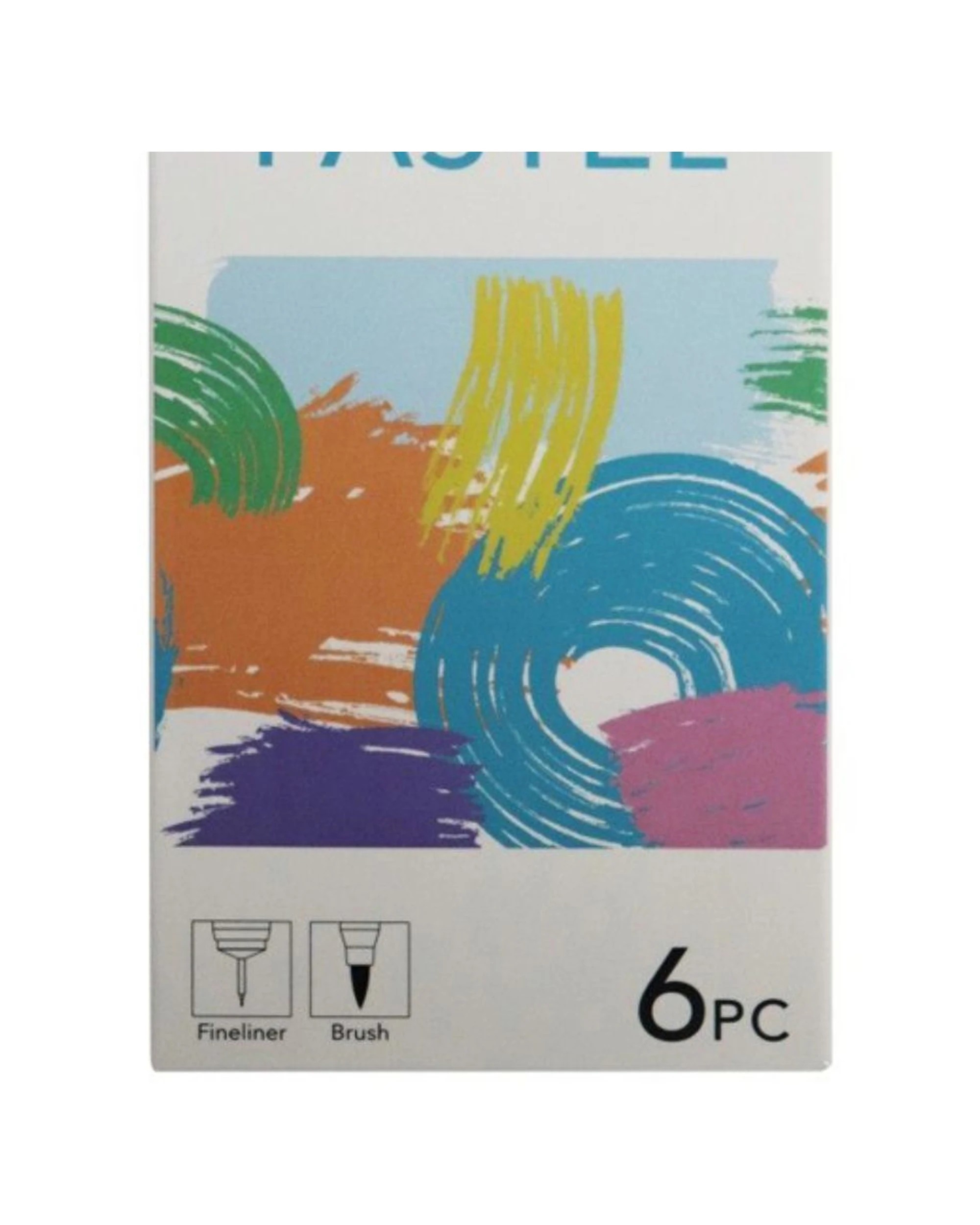 3 Jasart 6pc Dual Nib Brush Fineliner Pen Marker Set 0.4mm Pastel - Multi, 3 of 3