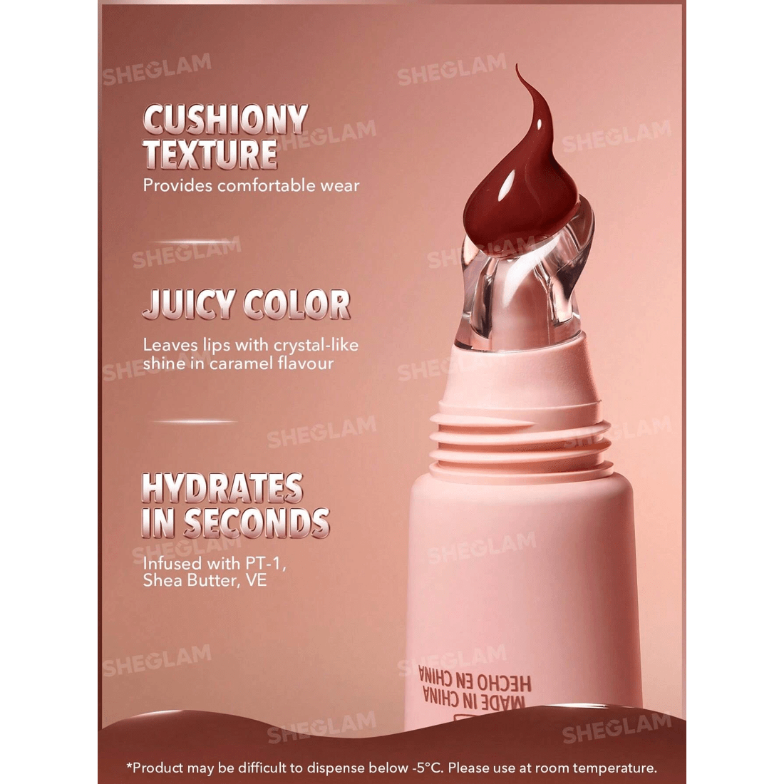 3 SHEGLAM Crystal Glaze Moisturizing Lip Care - Cocoa Cookie, 3 of 5