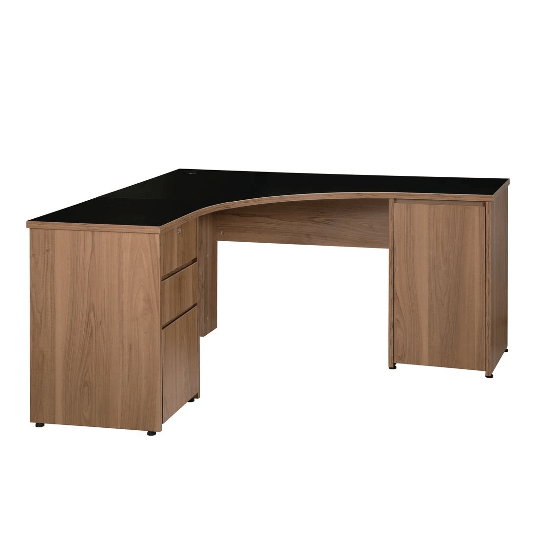 4 Washington 1500 x 1500mm Corner Workstation Black Walnut, 4 of 10