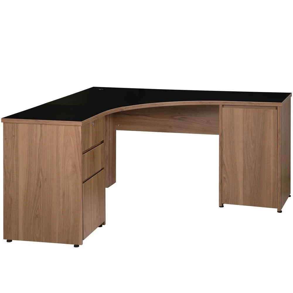 4 Washington 1500 x 1500mm Corner Workstation Black Walnut Desks, Tables and Workstations, 4 of 10