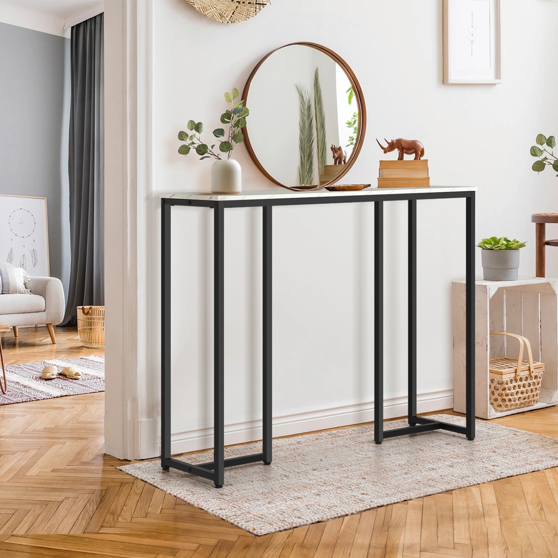 3 Oikiture Console Table Hallway Entry Side Tables Marble Effect Hall Display
 - Multi, 3 of 10