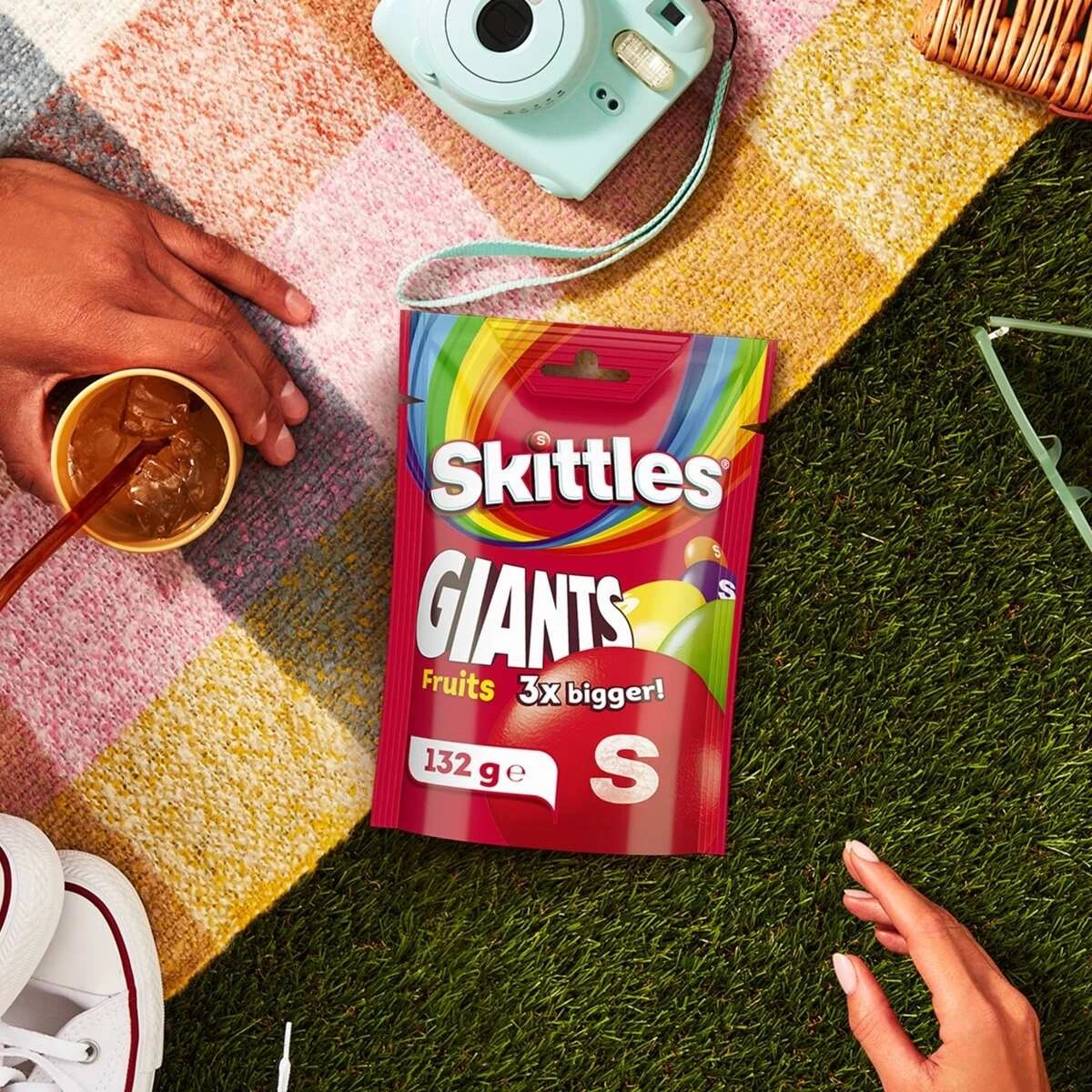 4 Skittles Giants Fruits Chewy Lollies Snack and Share Bag 132g, 4 of 6