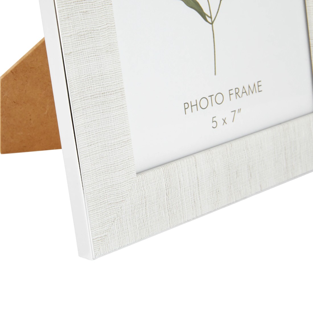 3 Linen Look Photo Frame - 5in. x 7in. (13cm x 18cm), White, 3 of 4