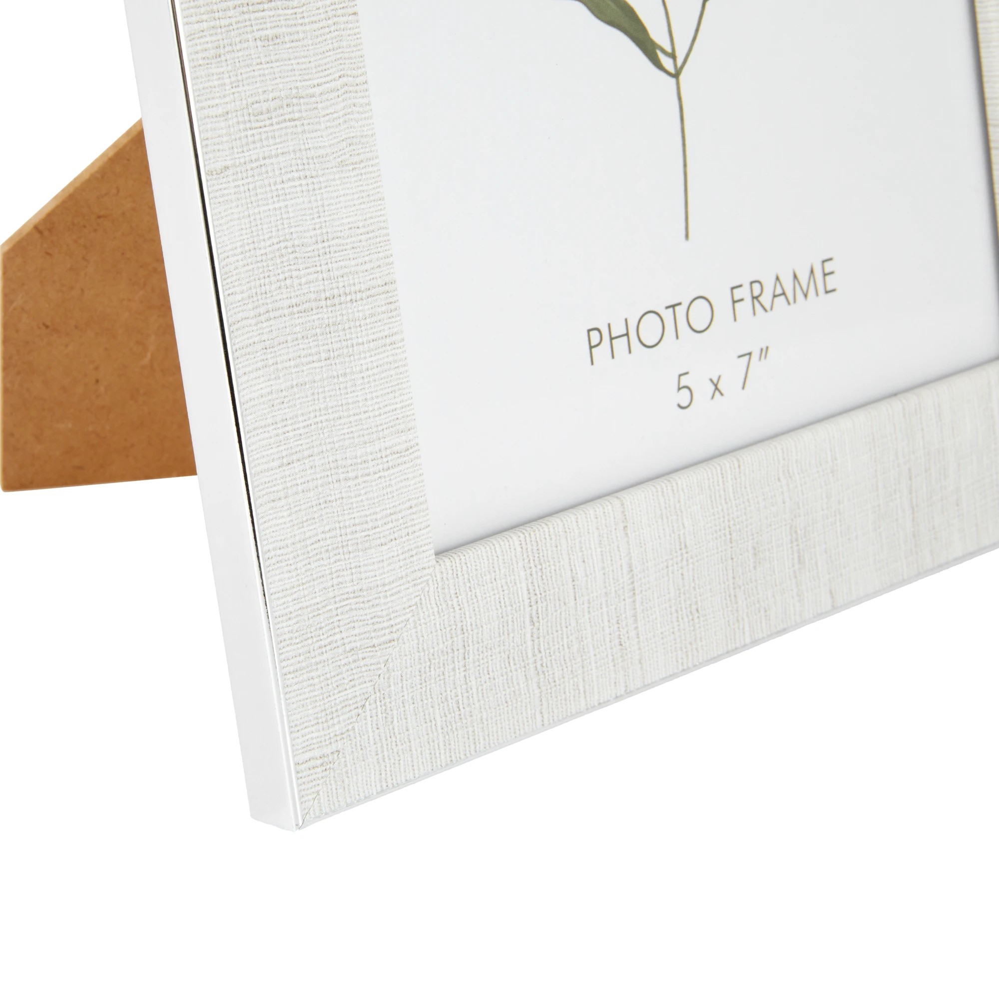 3 Linen Look Photo Frame - 5in. x 7in. (13cm x 18cm), White, 3 of 4