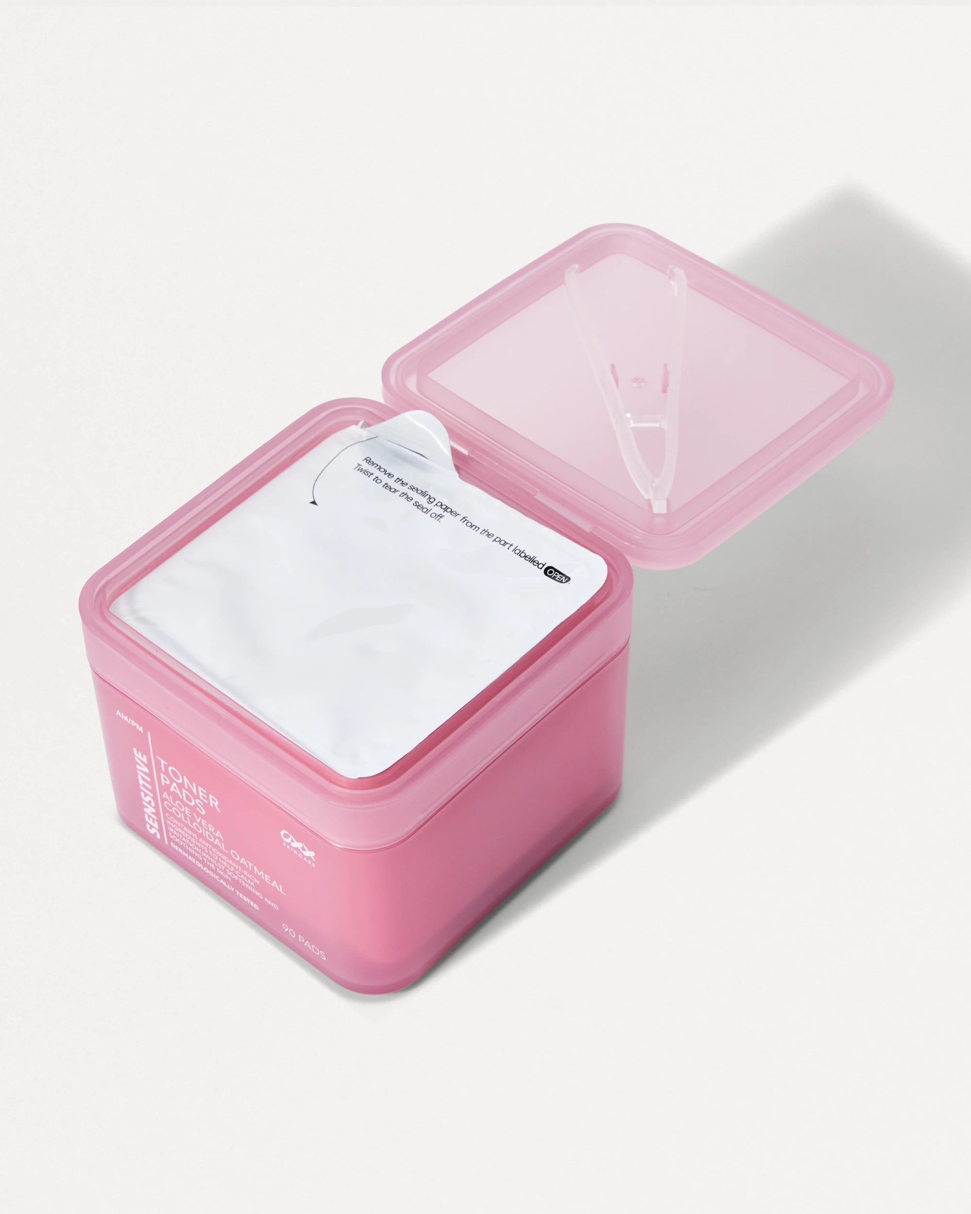 2 OXX Skincare 90 Pack AM/PM Sensitive Toner Pads - Aloe Vera and Colloidal Oatmeal, 2 of 5