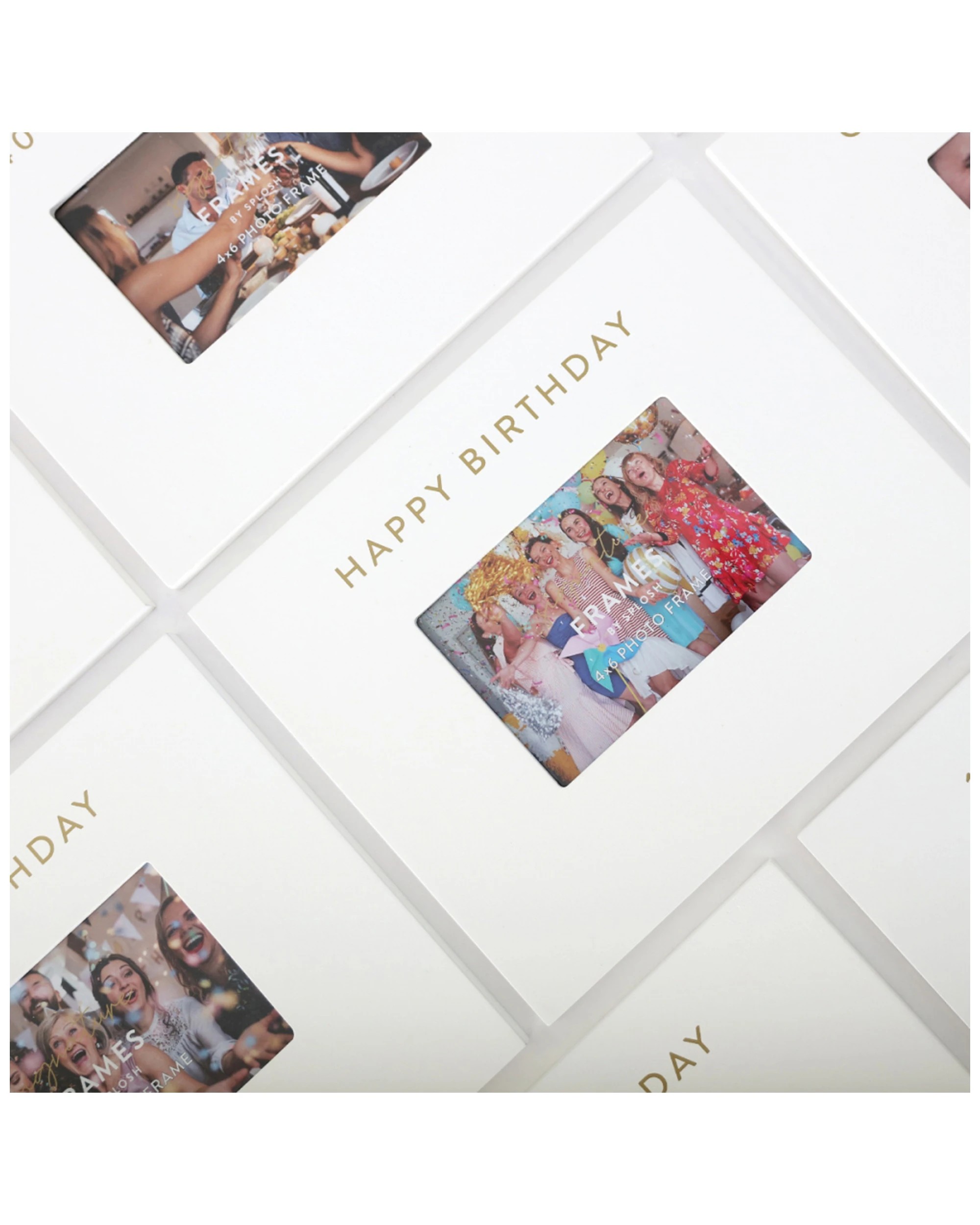 5 Splosh Happy Birthday Signature Photo Frame W/ Marker Home Decor 27.5x23cm White
 - White, 5 of 5