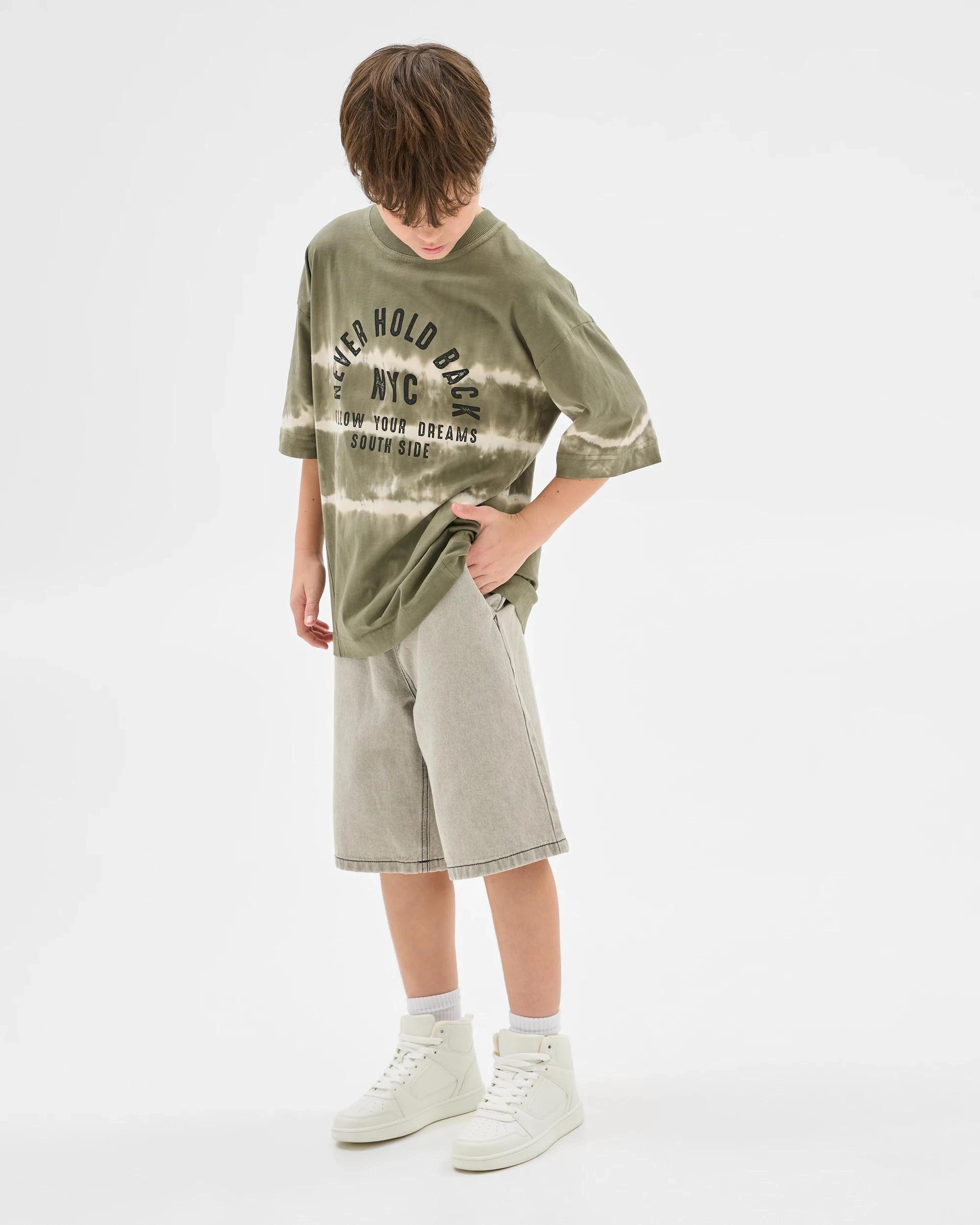 1 Target Australian Cotton Oversized Washed T-Shirt BROWN, 1 of 4