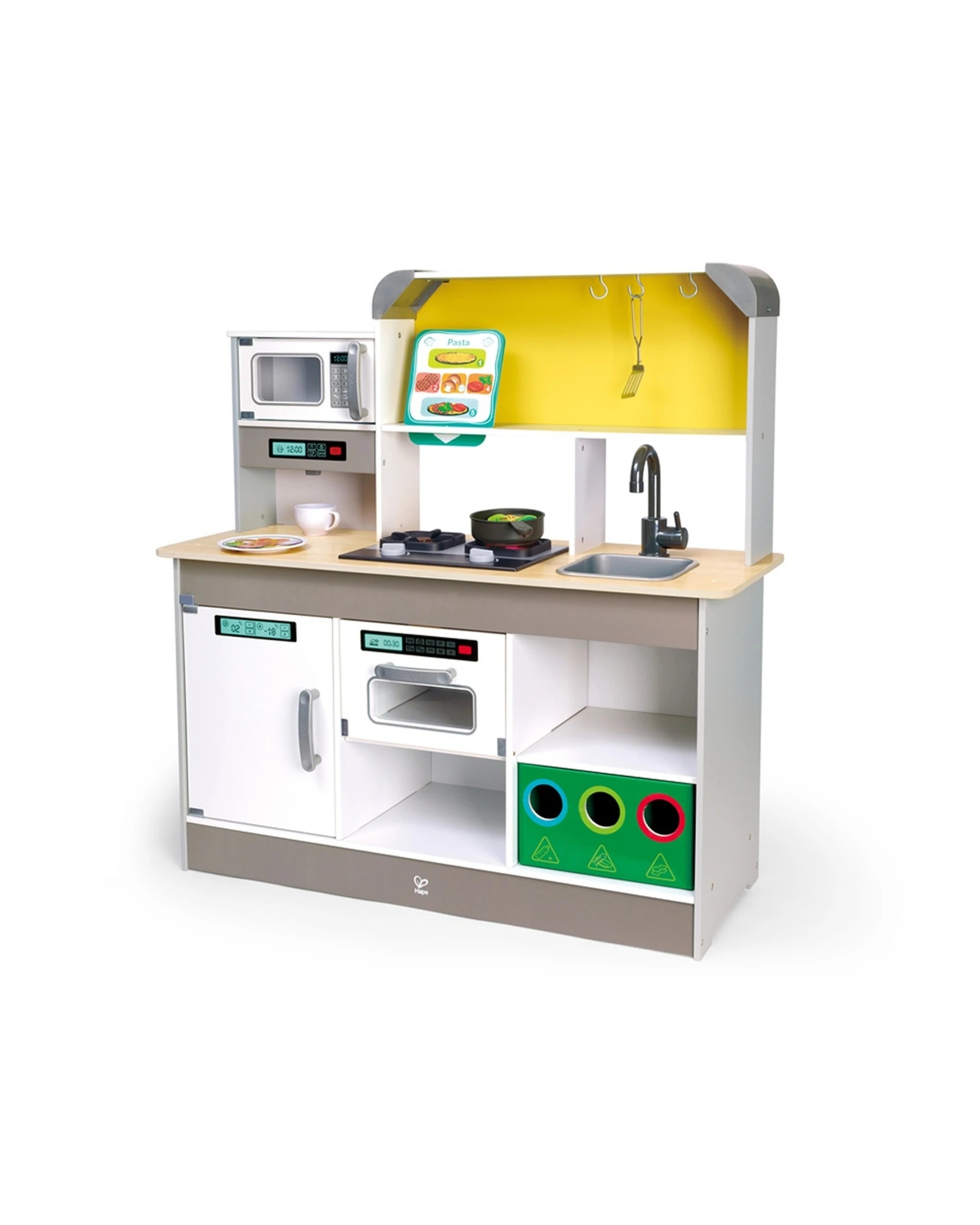 1 Hape Deluxe Kitchen With Fan Fryer Light Sound Playset Kids - Multi, 1 of 6