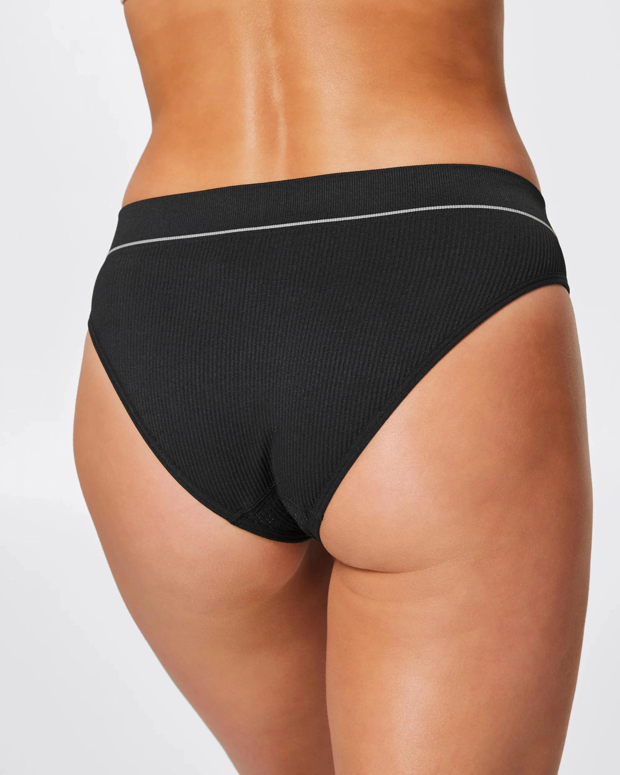 3 Womens Retro Hi Leg Bikini Briefs - Bonds BLACK, 3 of 4