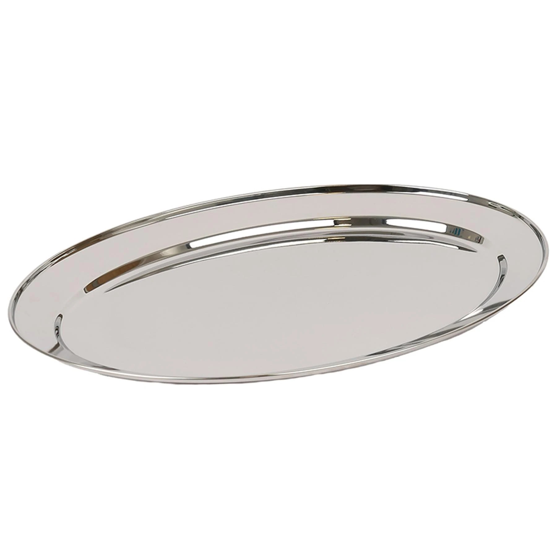 1 Argon Tableware Oval Stainless Steel Serving Platter Dinnerware - 60cm x 41cm - Silver, 1 of 7