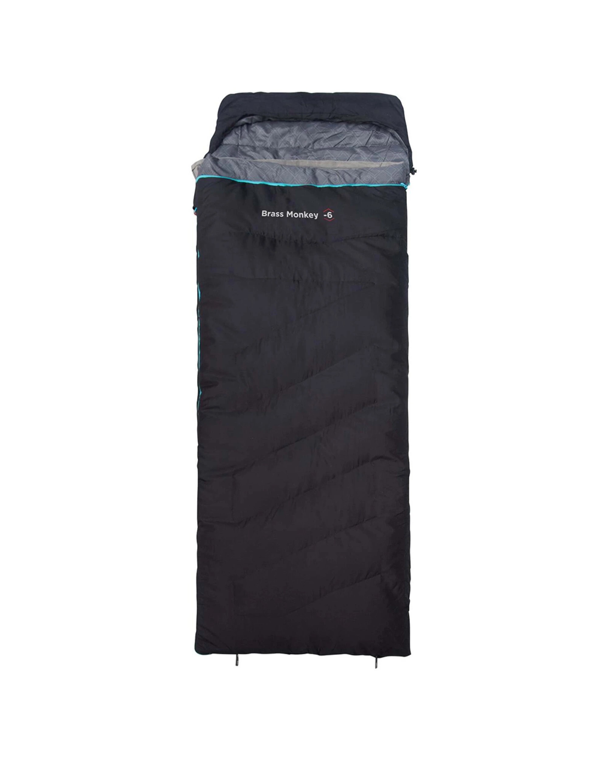 6 Quest Outdoors Polyester Brass Monkey -6 Deg Sleeping Bag Extra Width YKK Zipper - Black, 6 of 9