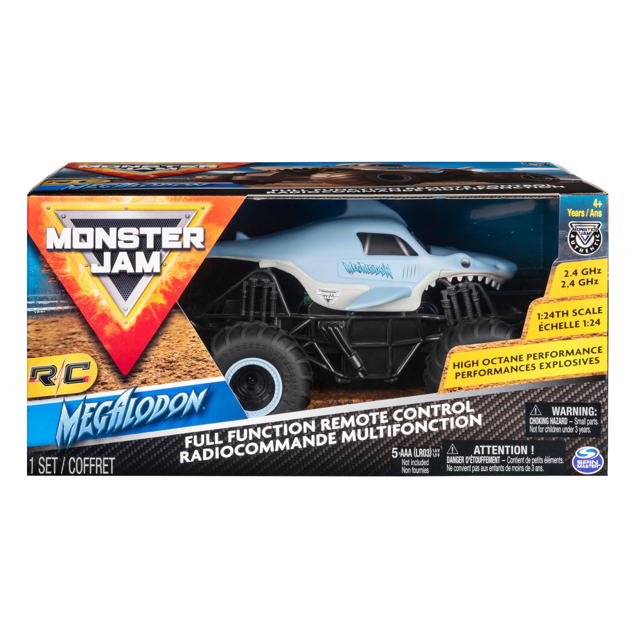 5 Monster Jam RC 1:24 Scale Remote Control Monster Truck Vehicle - Assorted - Black, 5 of 7