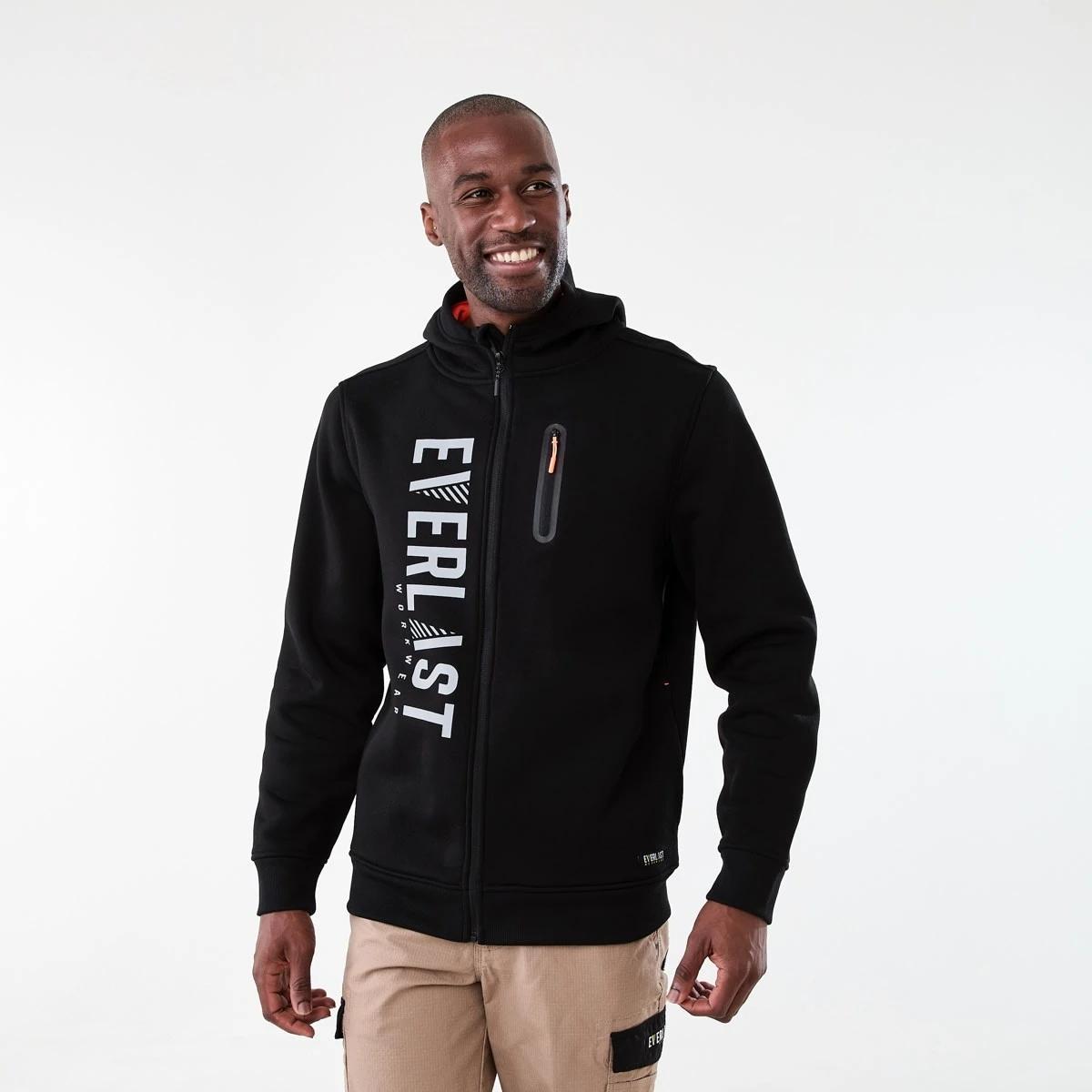 1 Everlast Work Zip Through Hoodie Black, 1 of 10